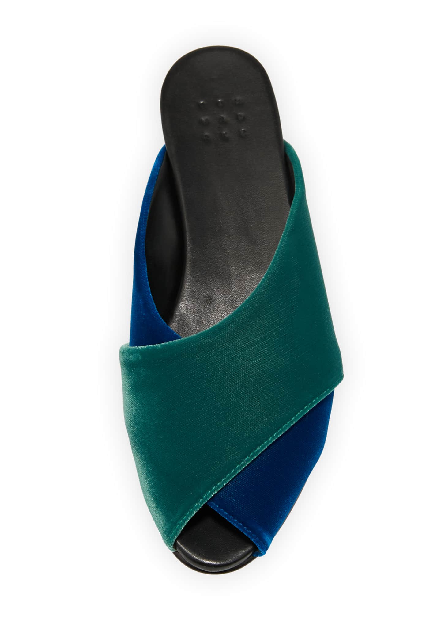 Velvet Two-Tone Pajama Mules