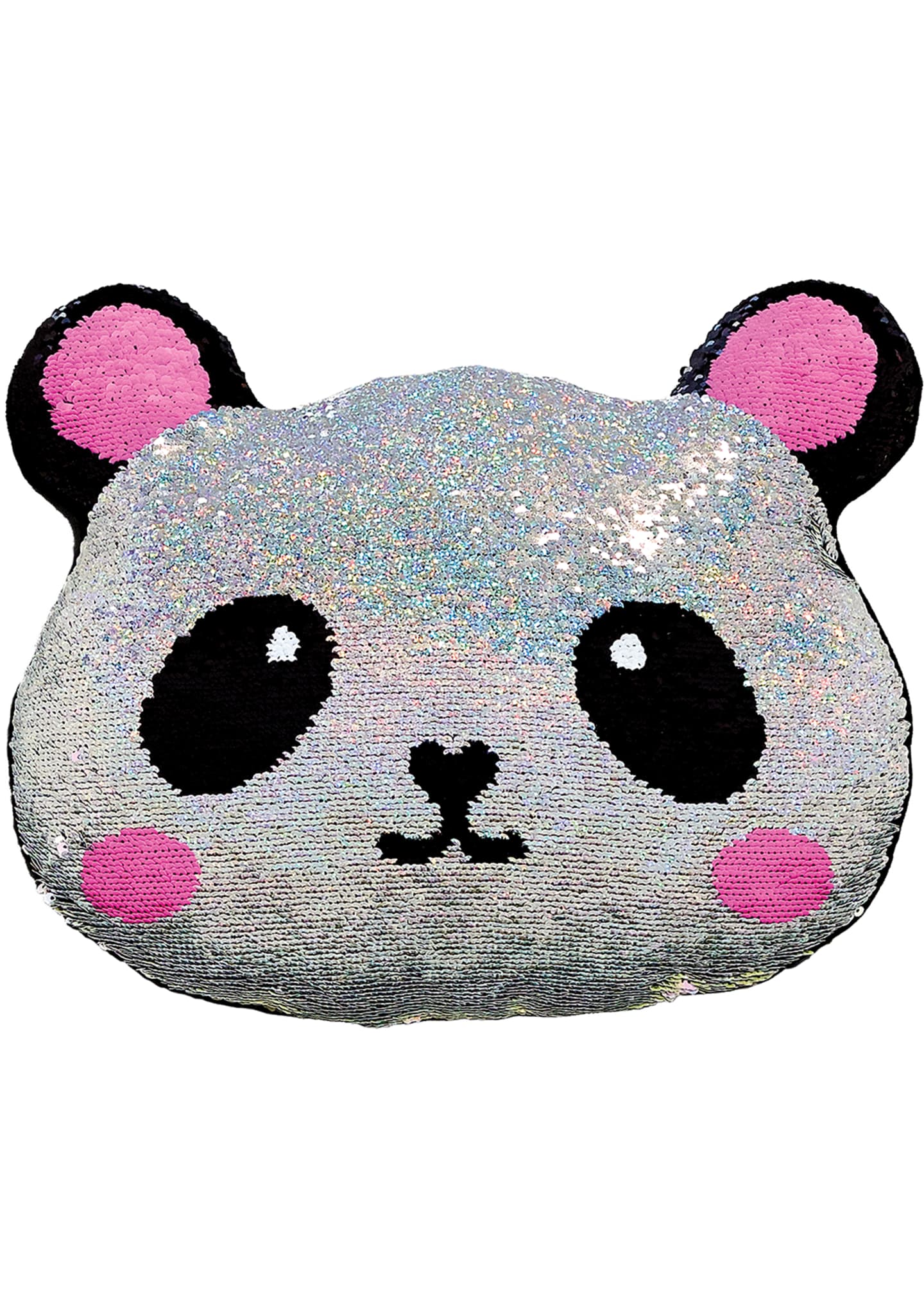 sequin panda pillow