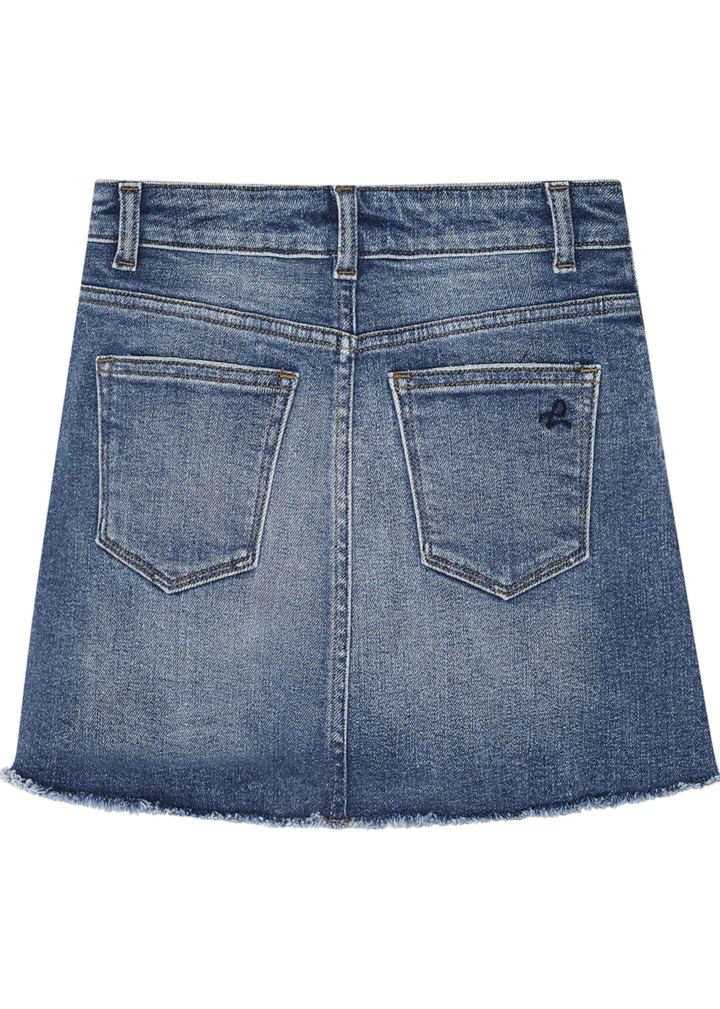 DL1961 Premium Denim Girls' Jenny Raw-Edge Denim Mini Skirt, Size 7-16 ...