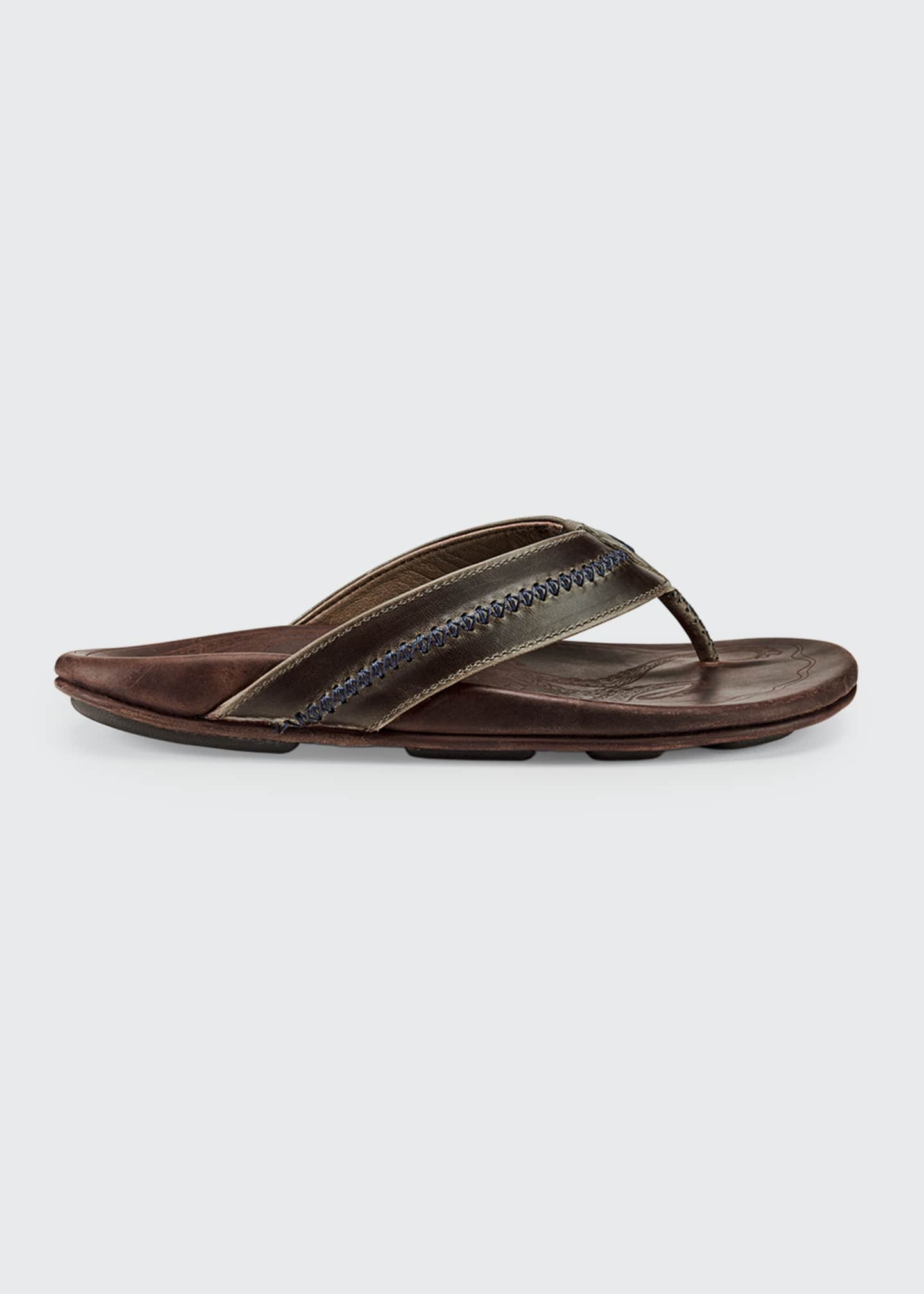 Olukai Men S Mea Ola Leather Thong Sandals Bergdorf Goodman
