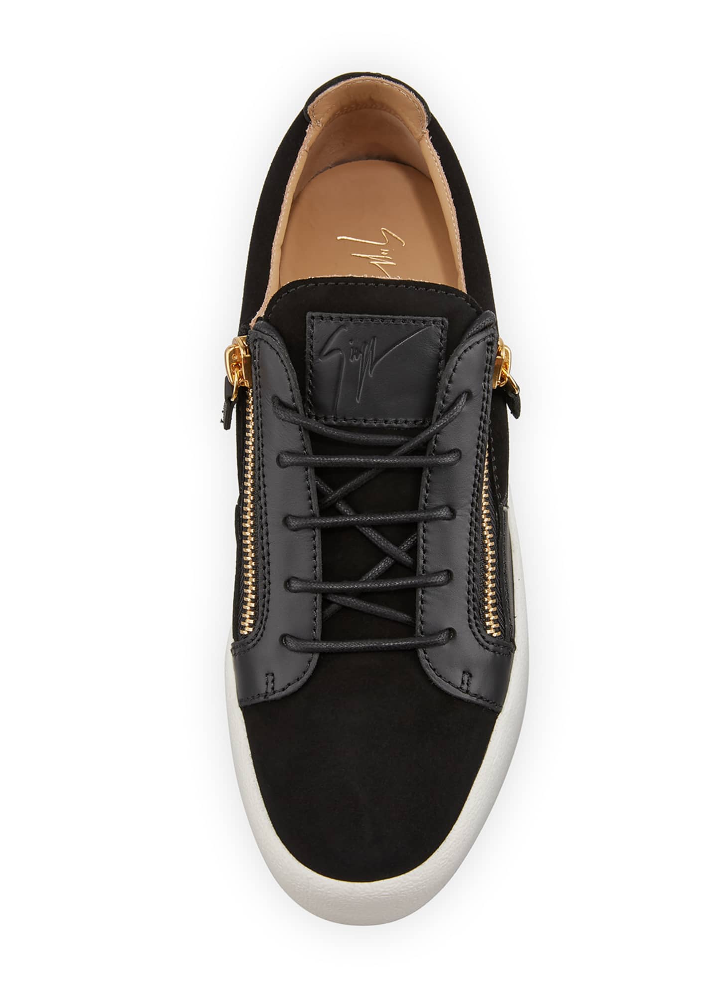 Giuseppe Zanotti Men's Suede & Leather Low-Top Sneakers - Bergdorf Goodman