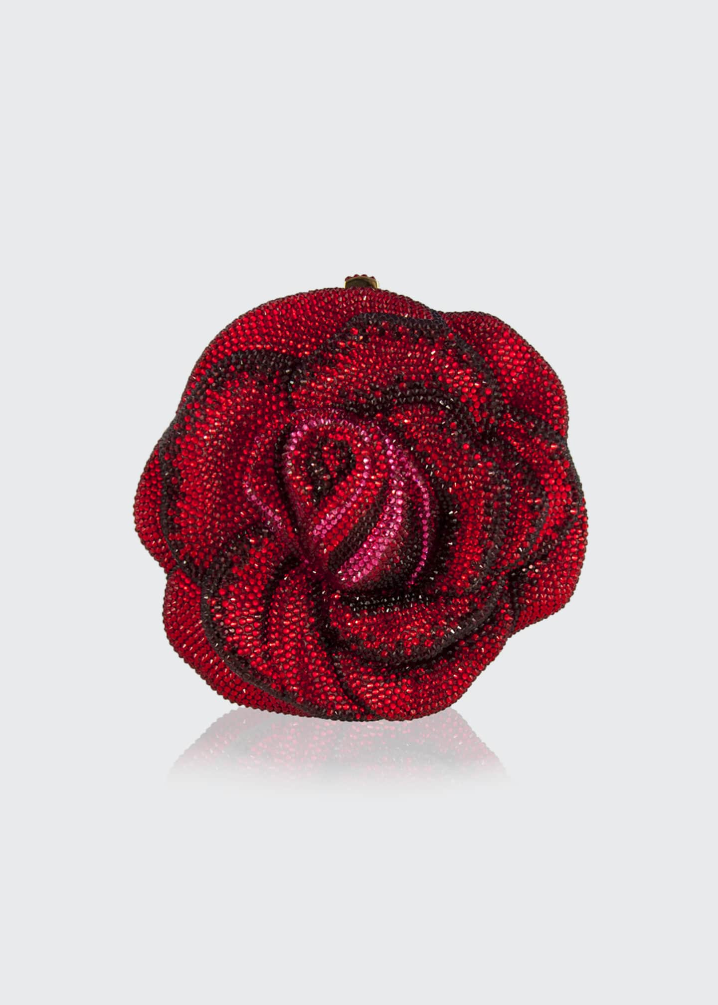 Judith Leiber Crystal-embellished Rose Clutch Bag in Natural