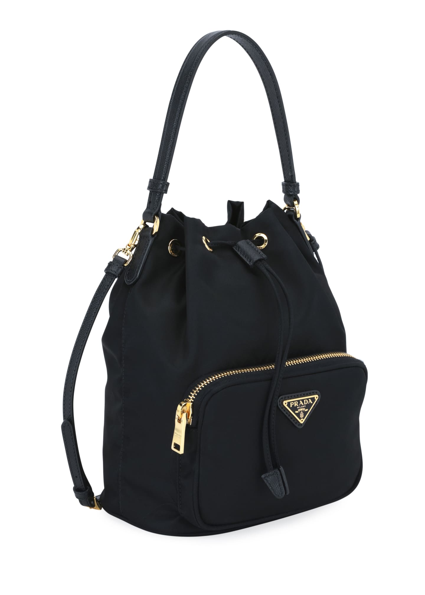 Prada Nylon Bucket w/ Removable Crossbody Strap Bergdorf Goodman