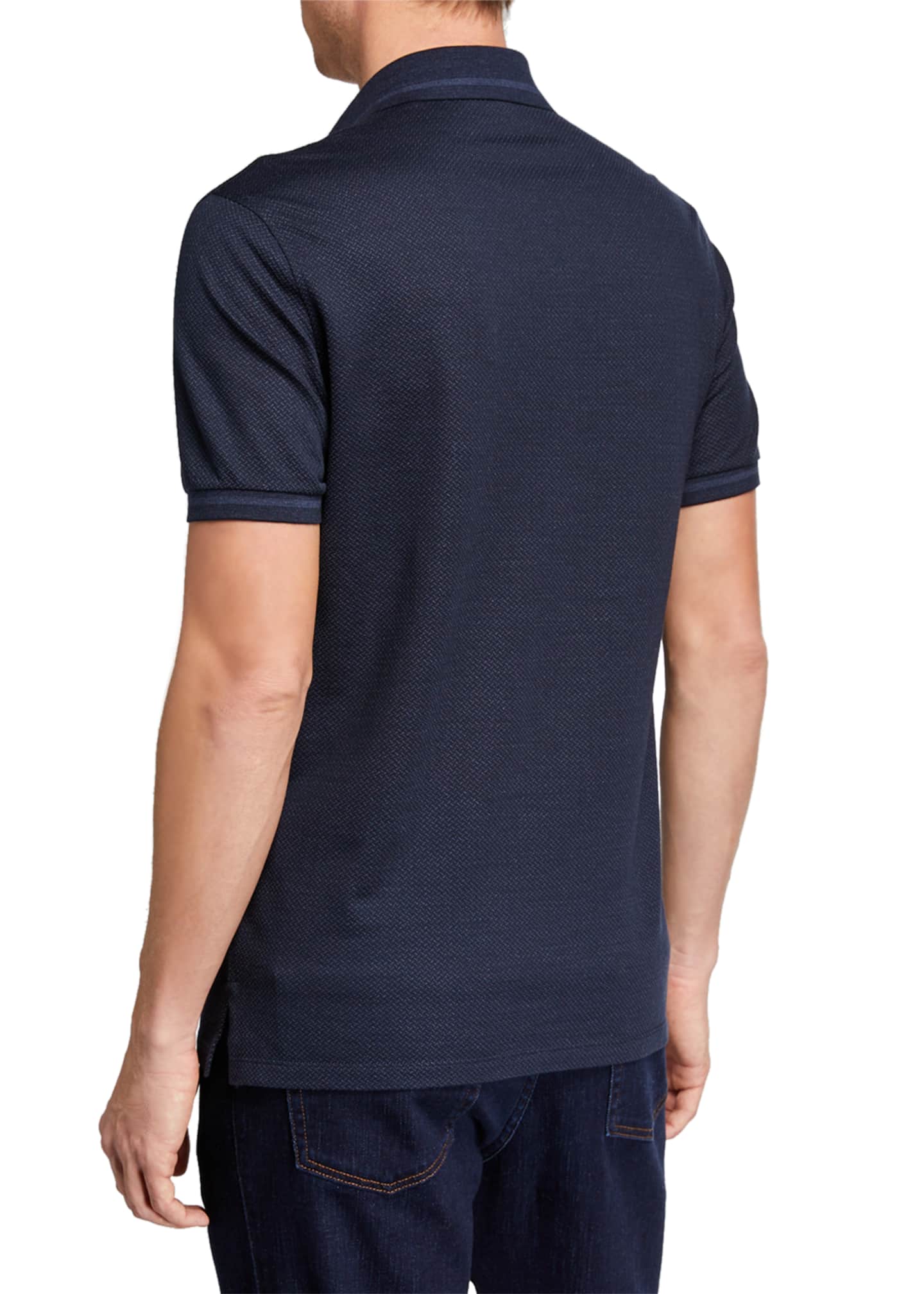 Ermenegildo Zegna Men's Silk-Blend Jersey Polo Shirt - Bergdorf Goodman