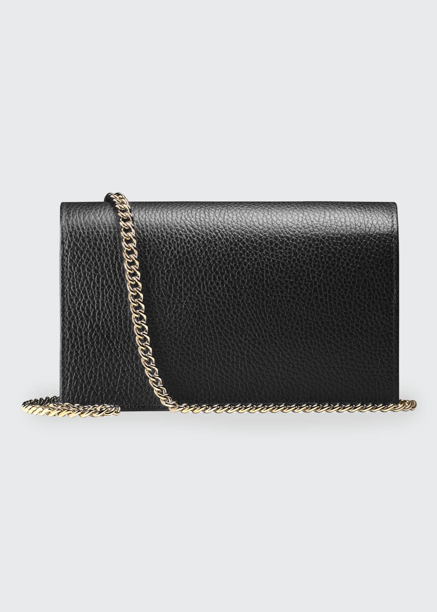 Gucci GG Marmont Leather Flap Wallet on a Chain - Bergdorf Goodman