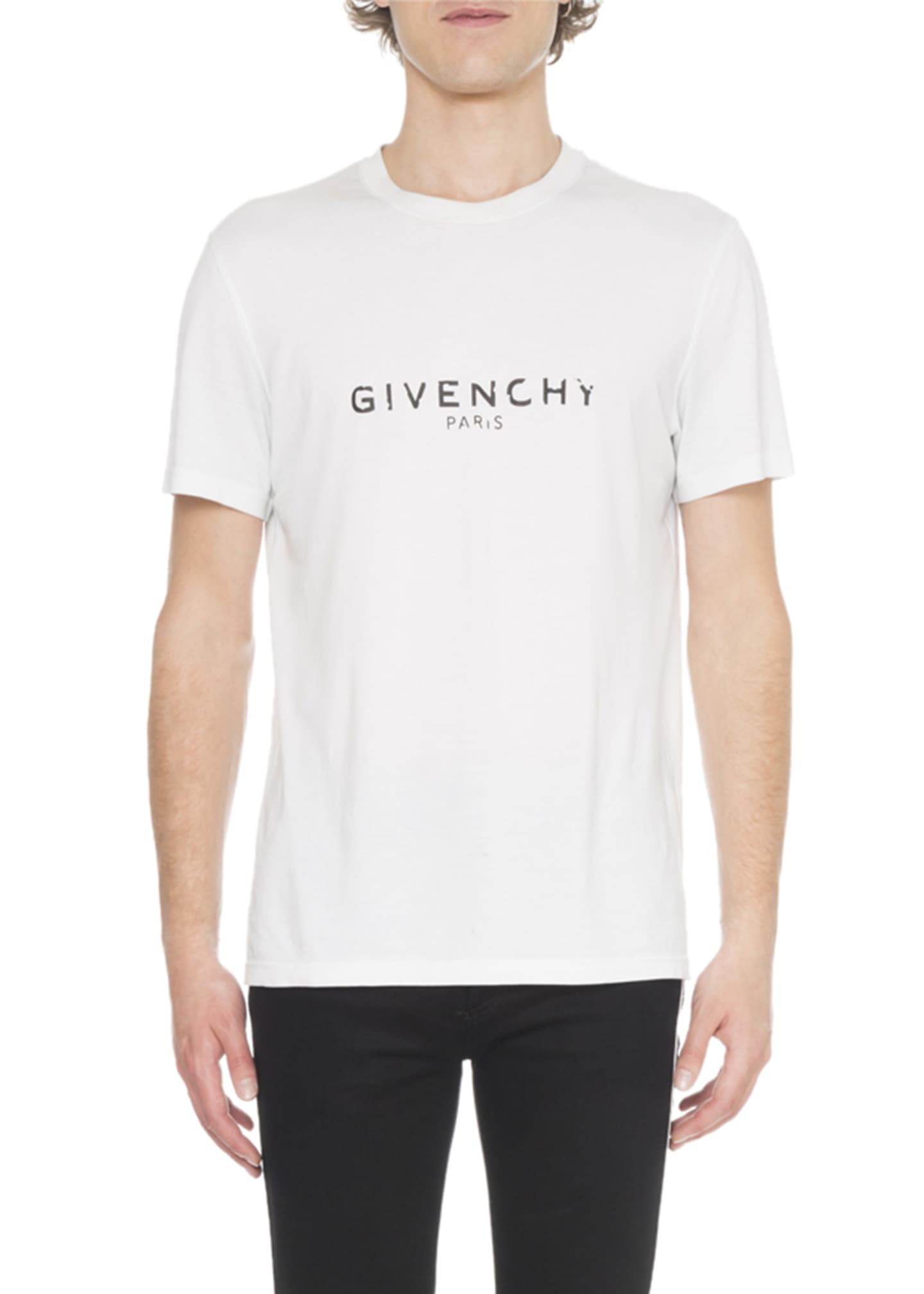 Givenchy Men's Distressed Logo T-Shirt - Bergdorf Goodman
