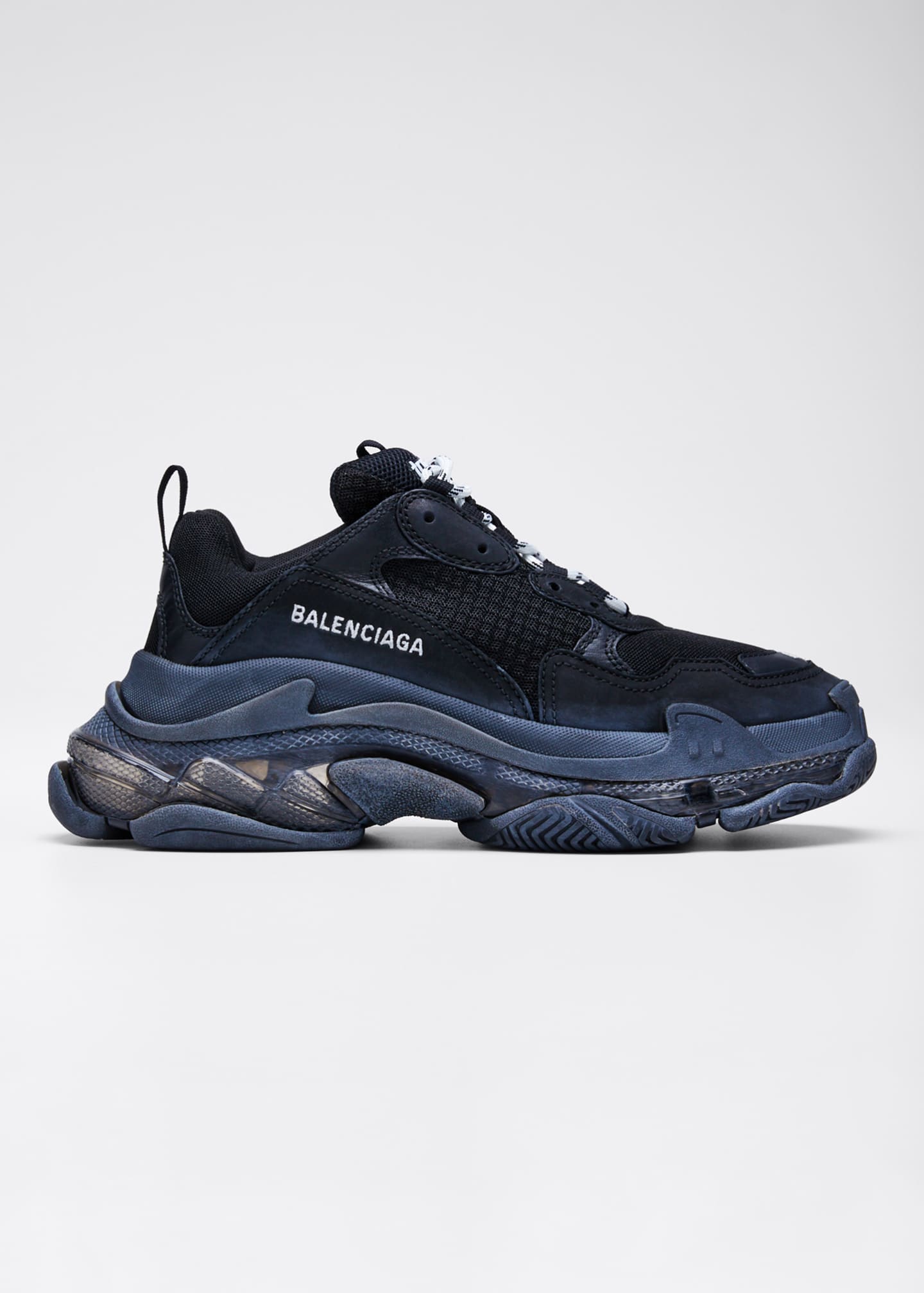 Balenciaga Leather Triple S Trainer Sneakers in Blue for Men