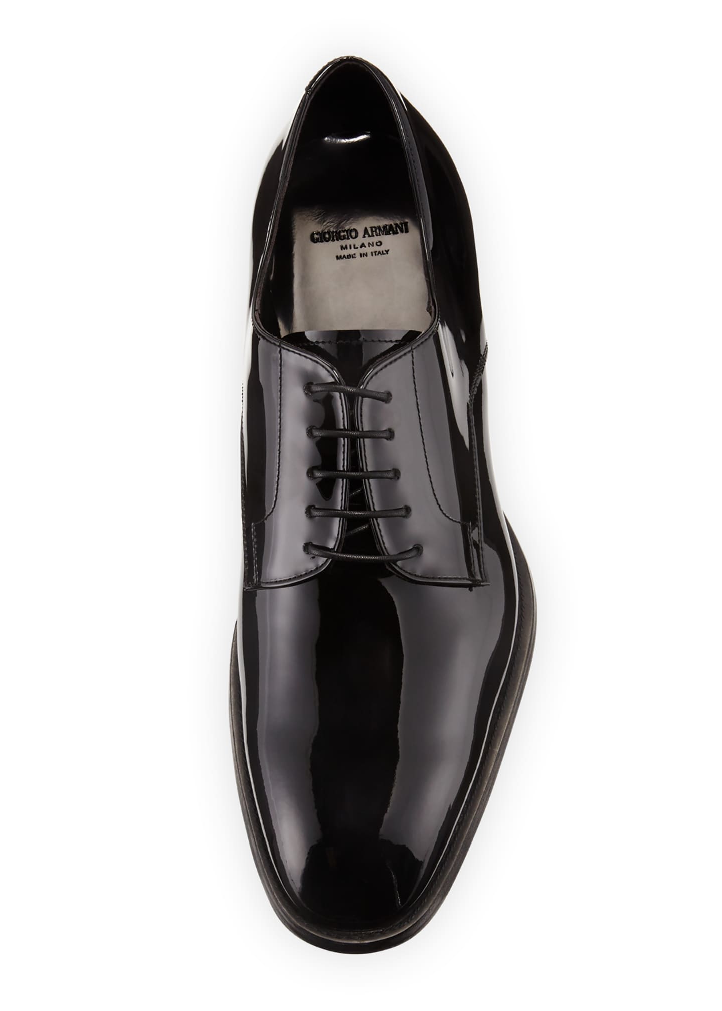 Armani Men's Formal Patent Leather Derby Shoe Bergdorf Goodman