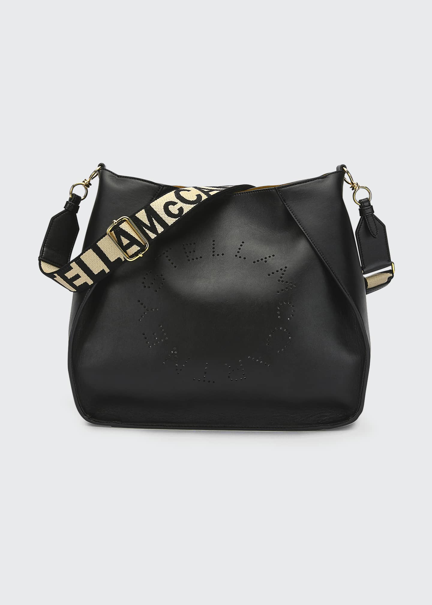 small perforated logo leather crossbody bag