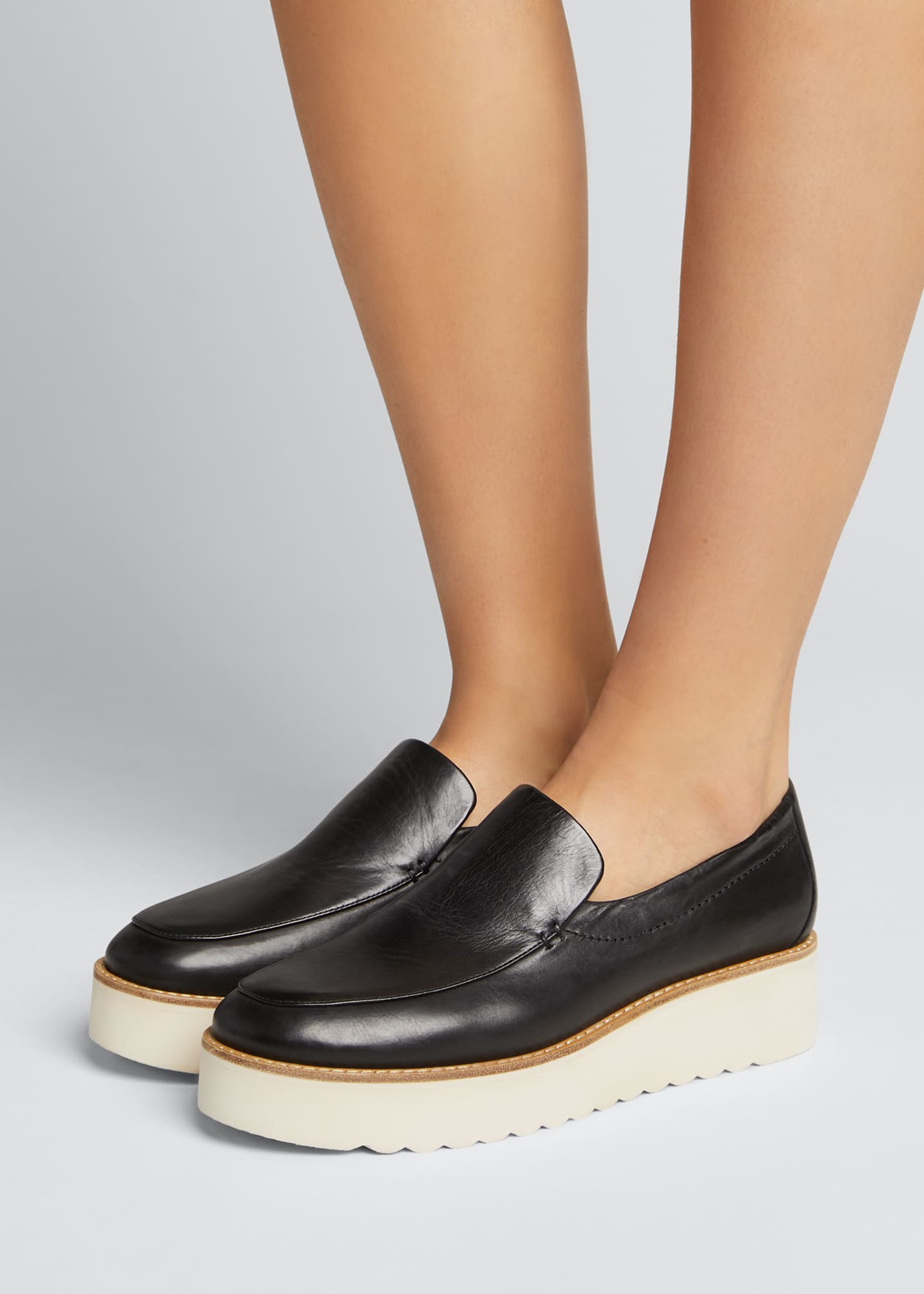 Vince Zeta Leather Platform Loafers Bergdorf Goodman