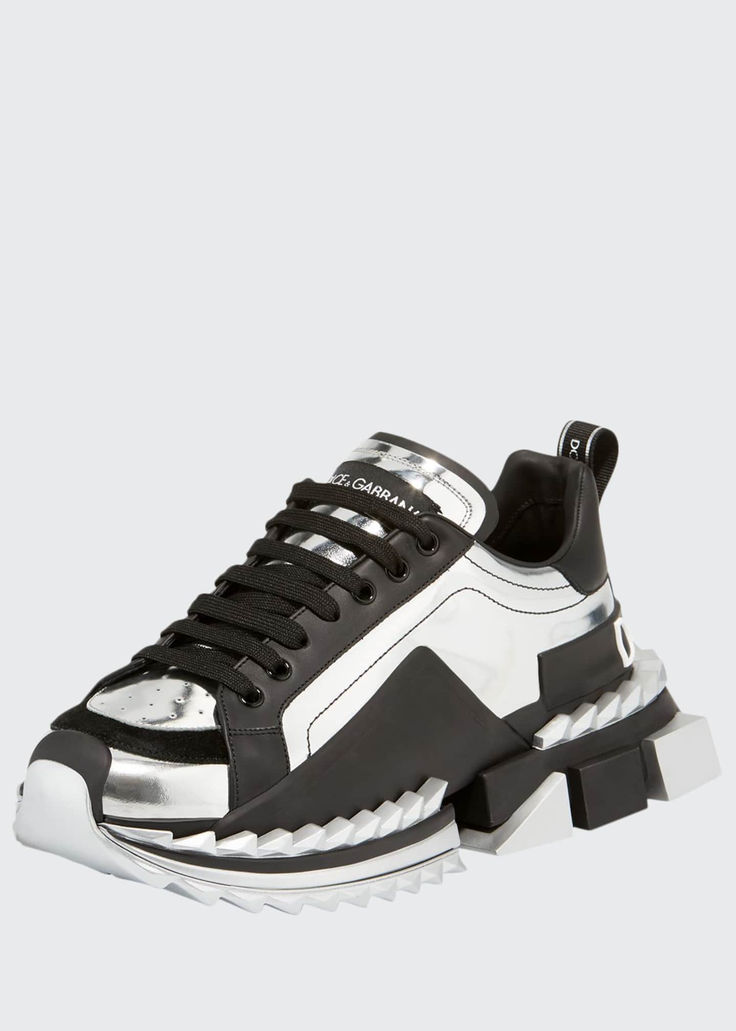 Men S Super King Metallic Trainer Sneakers