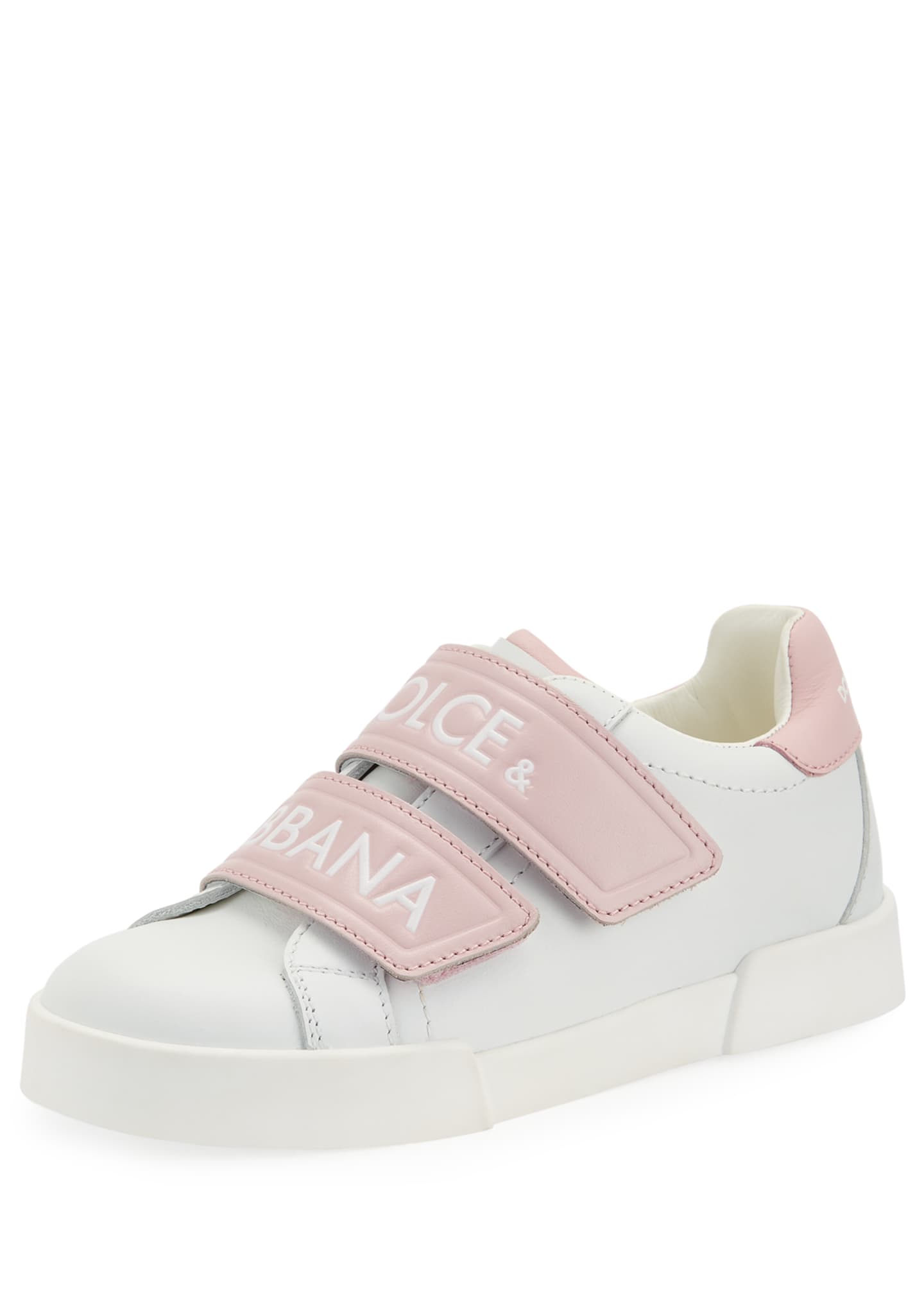 Dolce Gabbana Double Strap Two Tone Leather Logo Sneakers Kids Bergdorf Goodman