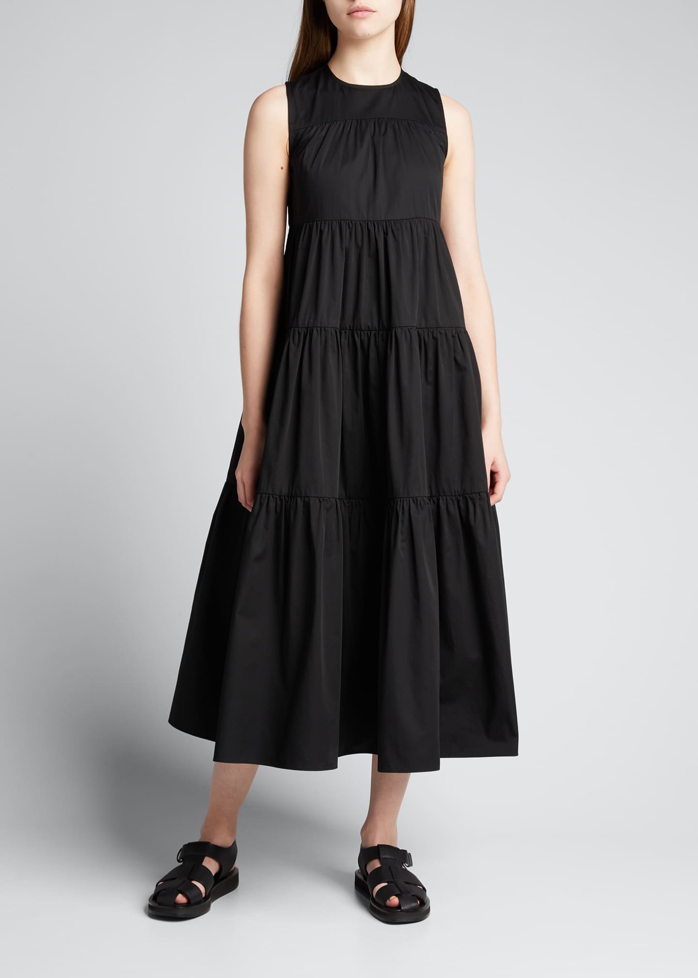 Co Sleeveless Tiered Cotton Dress - Bergdorf Goodman