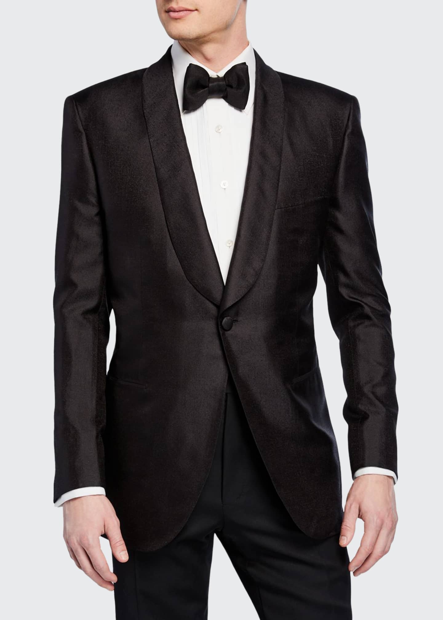 Brioni Men's Textured ShawlCollar Dinner Jacket Bergdorf Goodman