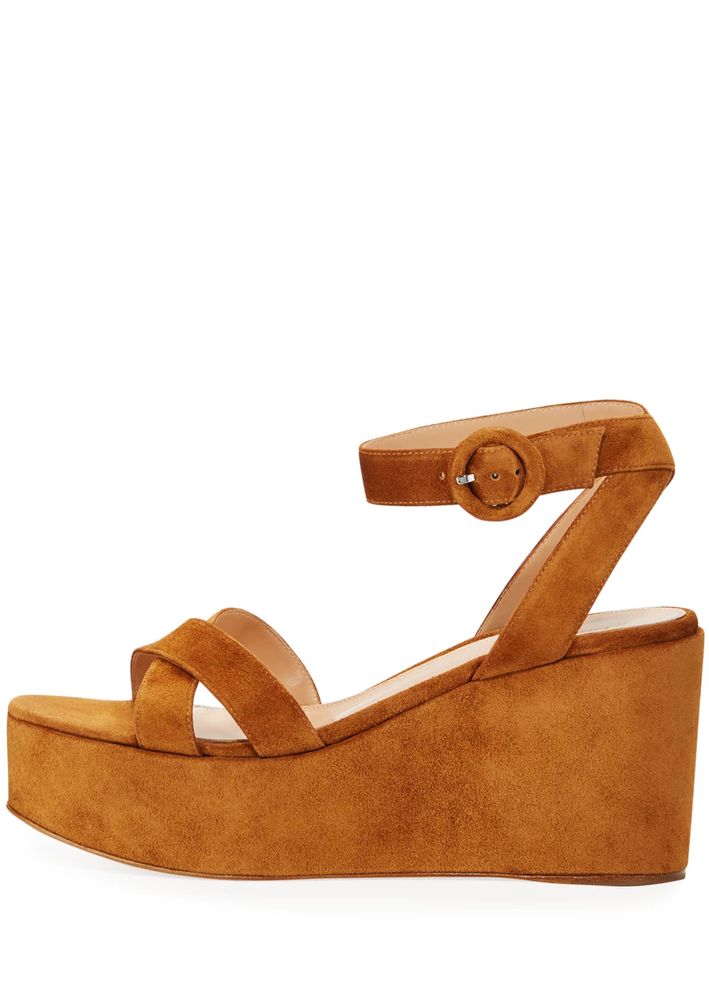 Gianvito Rossi Suede and Leopard-Print Platform Sandals - Bergdorf Goodman