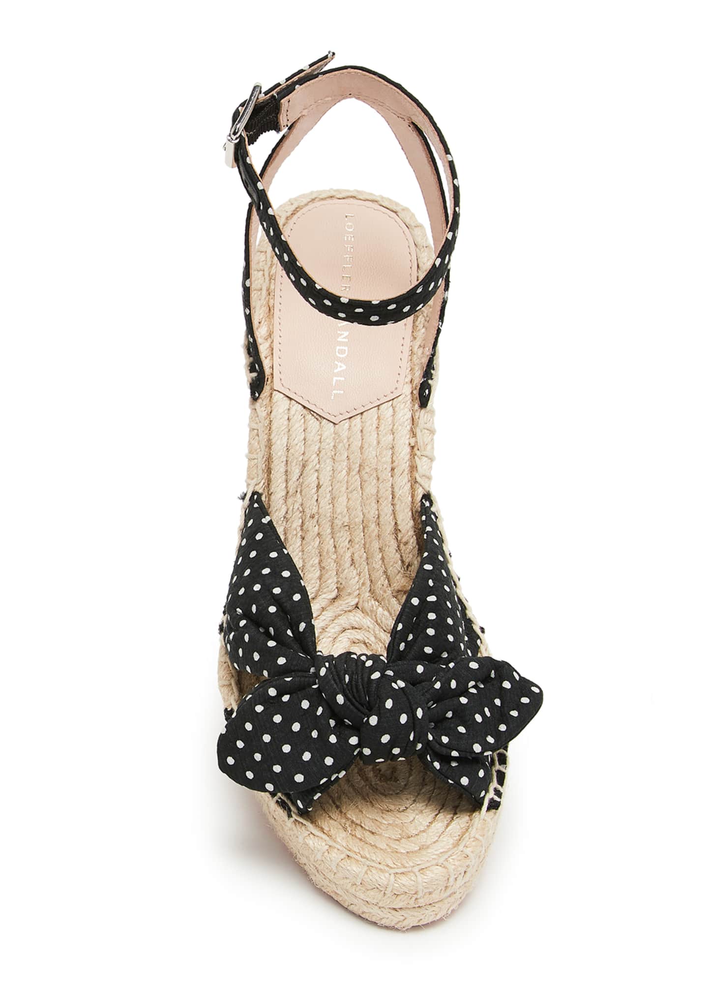 Loeffler Randall Tessa 80mm Dot Bow Wedge Espadrilles - Bergdorf Goodman