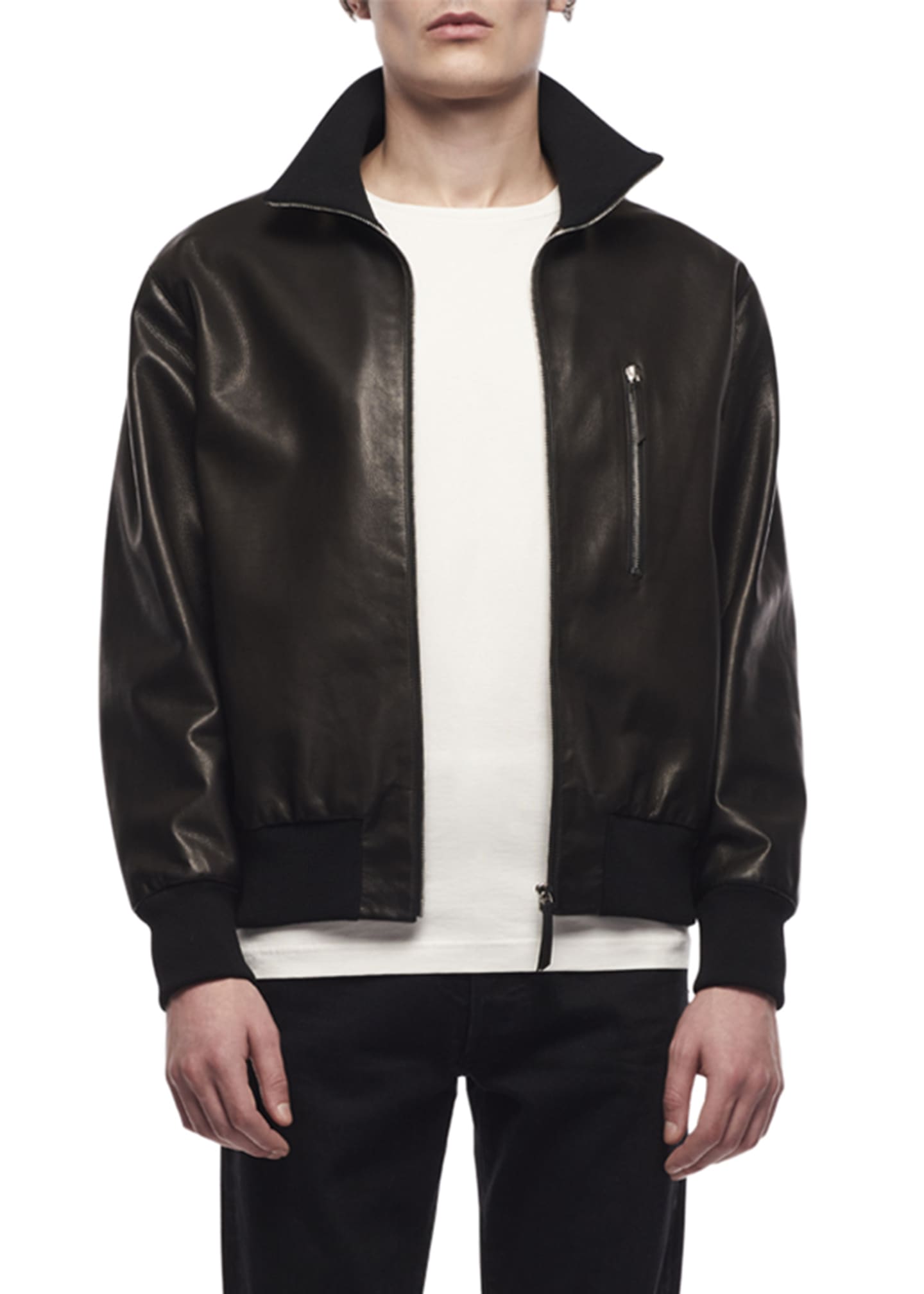 THE ROW Men's Liam Helicopter Leather Jacket - Bergdorf Goodman