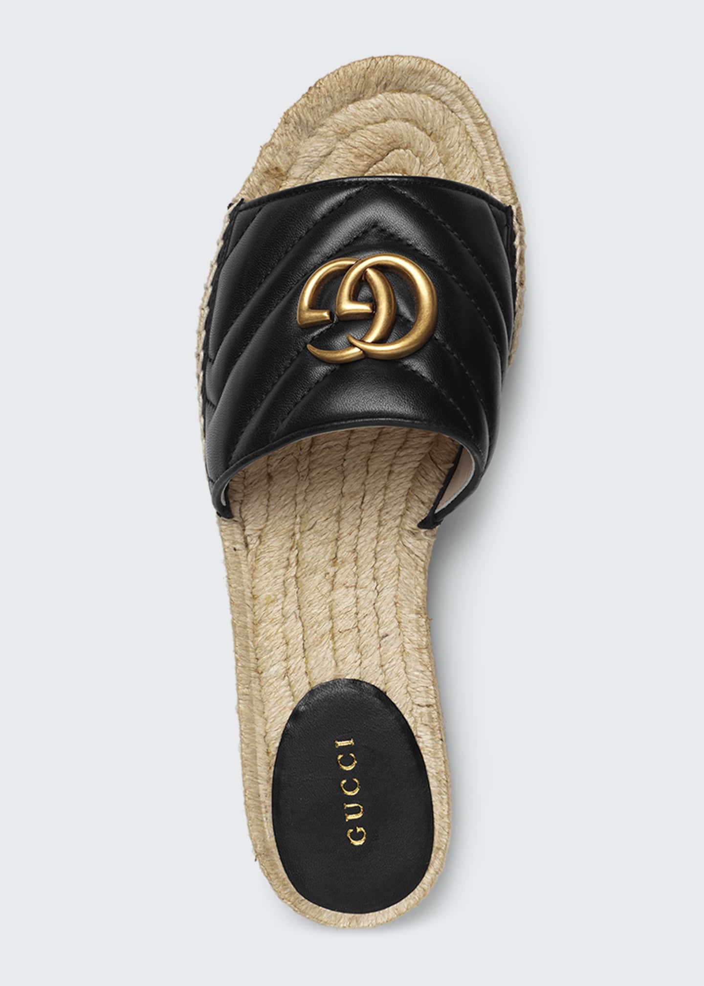 pilar gg matelassé espadrille slide sandal