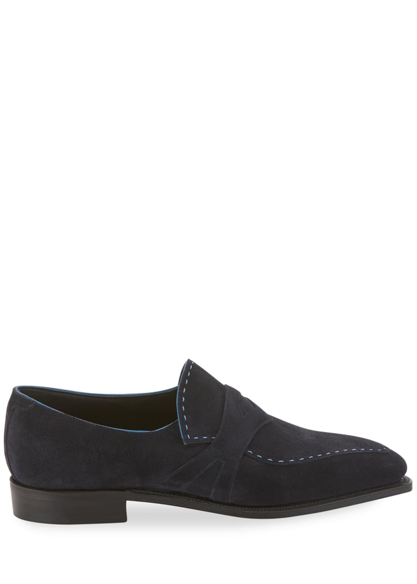 Corthay Men's Rascaille Suede Penny Loafers - Bergdorf Goodman