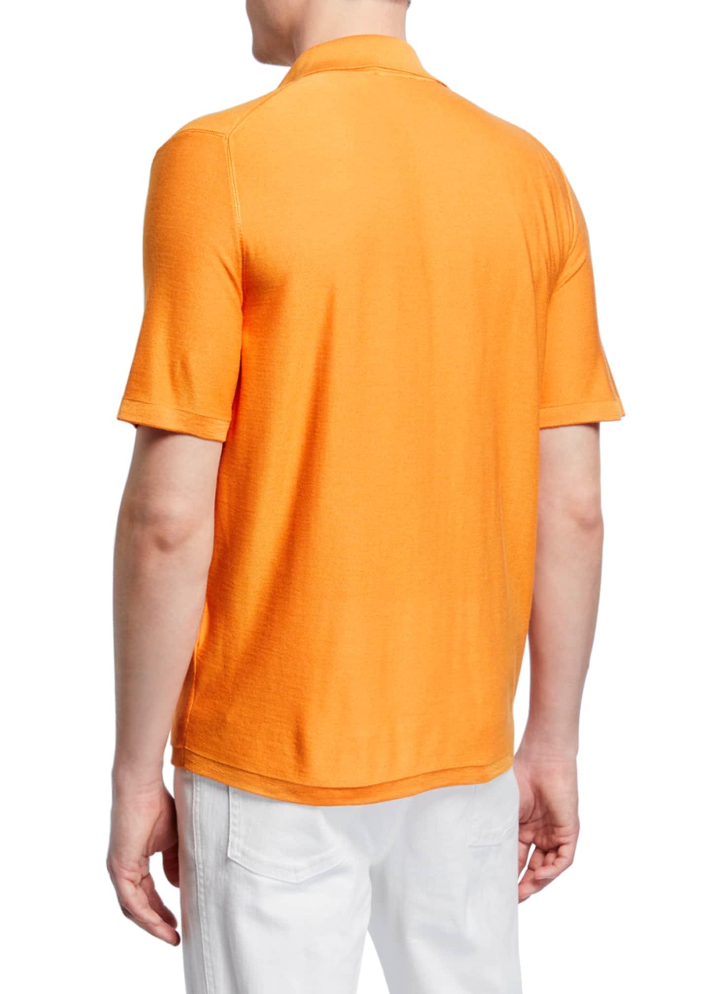 Brioni Men's Silk Polo Shirt Bergdorf Goodman