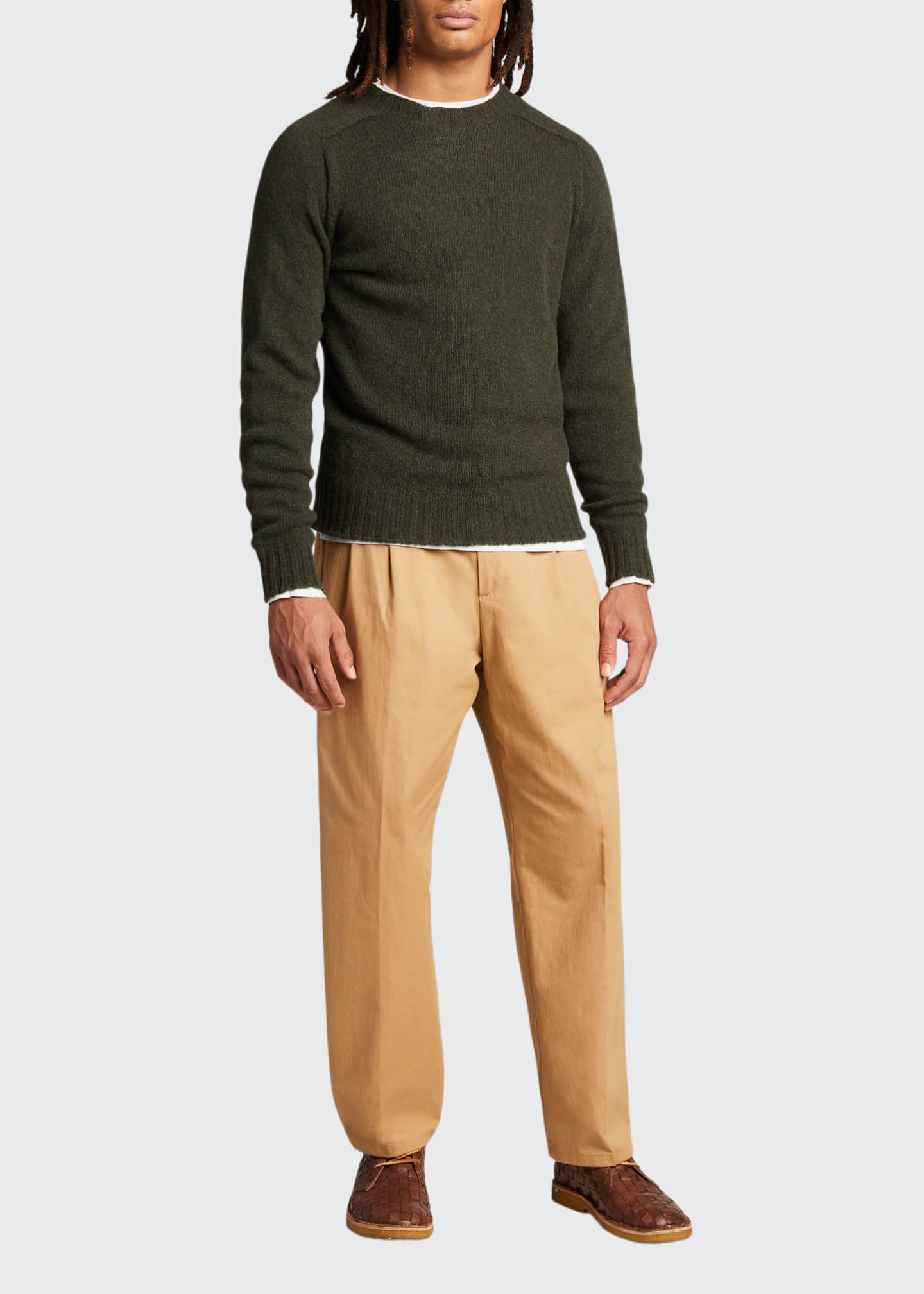 B. x Closed Men's Pleated StraightLeg Crop Trousers Bergdorf Goodman