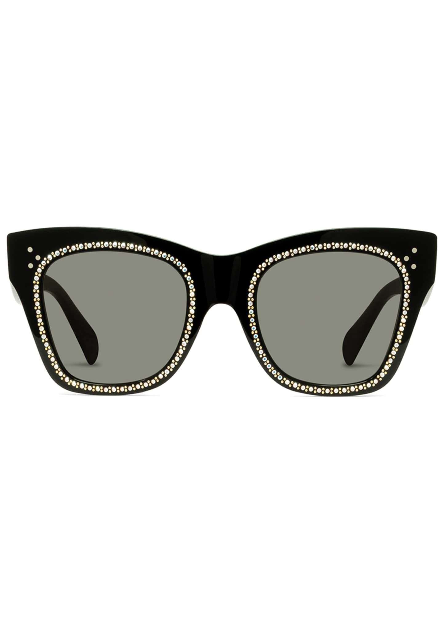 Celine Studded Rectangle Acetate Sunglasses - Bergdorf Goodman