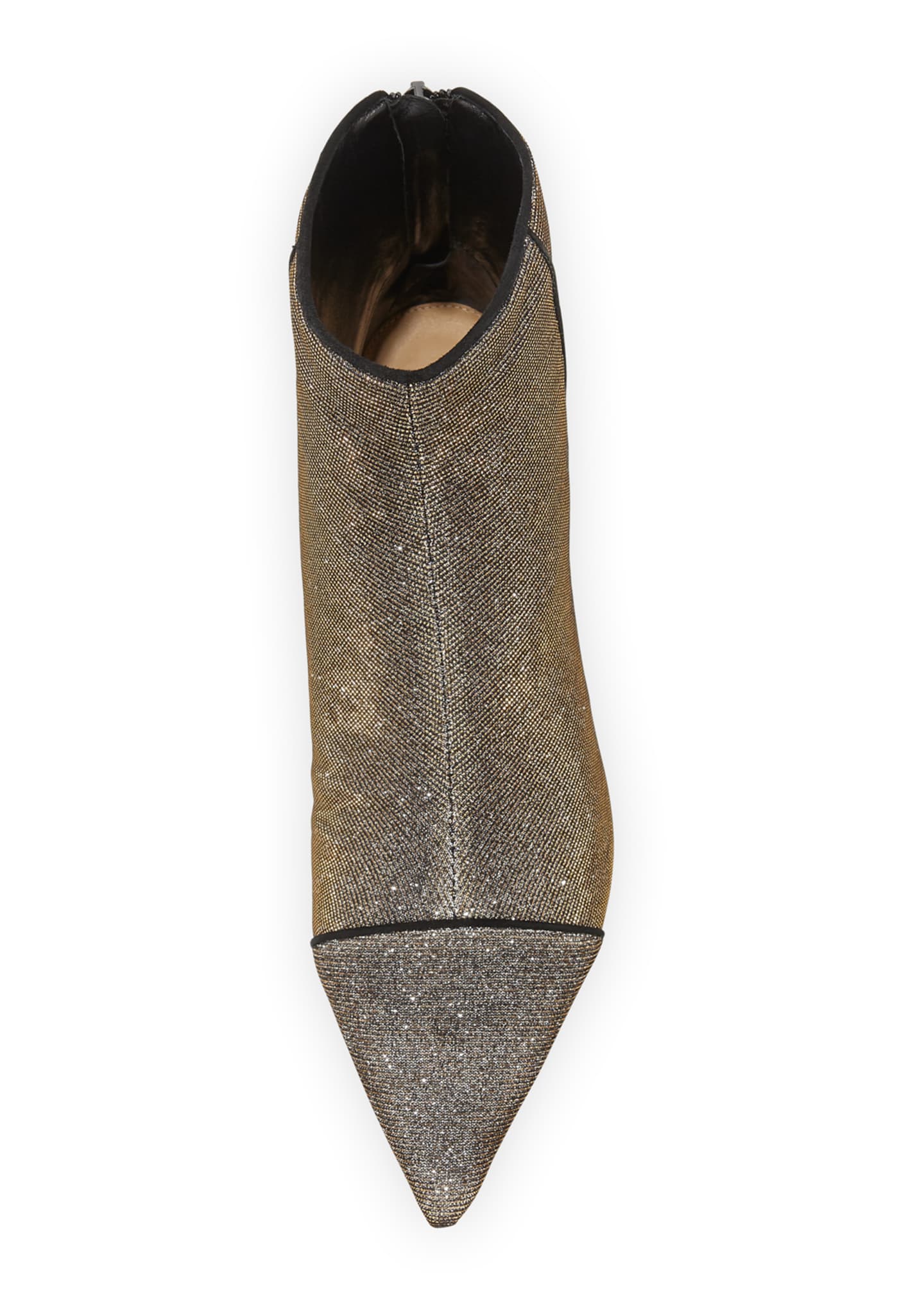 Alexandre Birman Kittie Metallic Shimmer Ankle Booties - Bergdorf Goodman