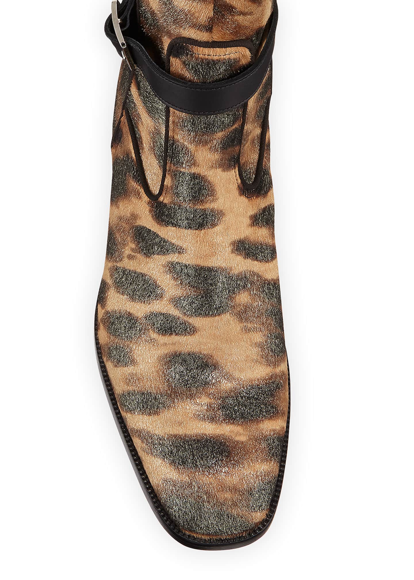 mens leopard print boots