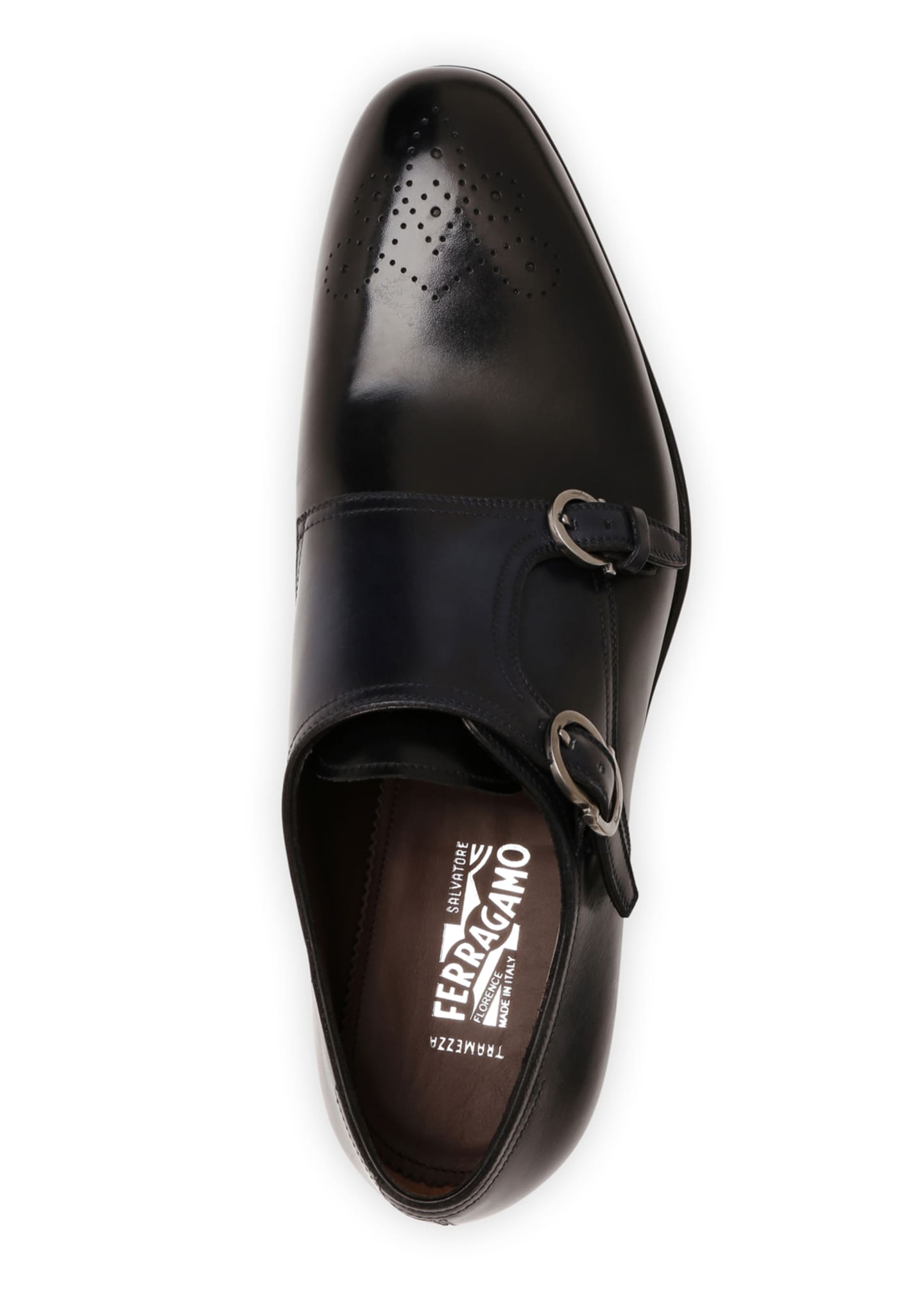 Salvatore Ferragamo Men's Brighton Tramezza Double-Monk Leather Loafers ...