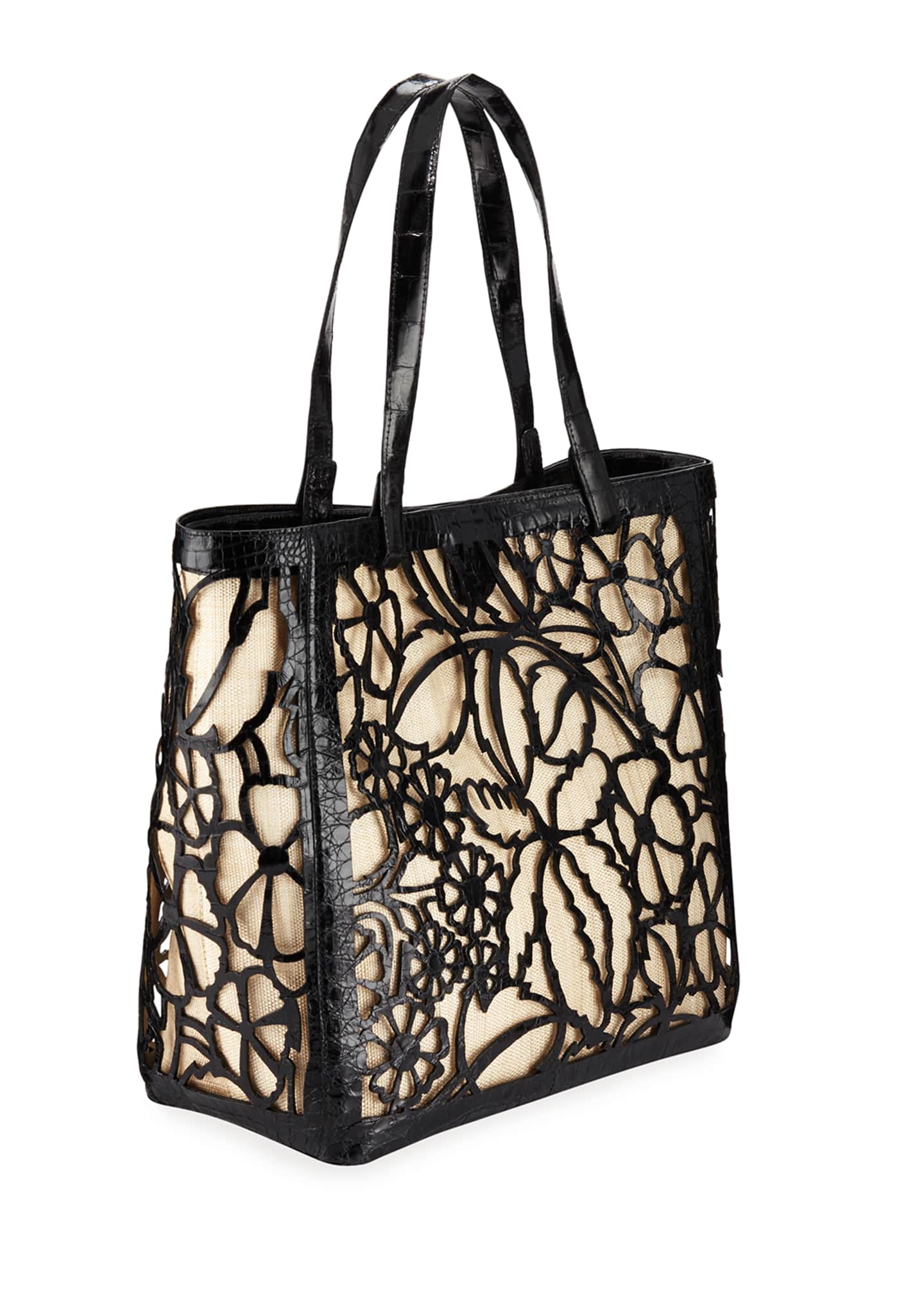 Nancy Gonzalez Floral LaserCut Tote Bag Bergdorf Goodman
