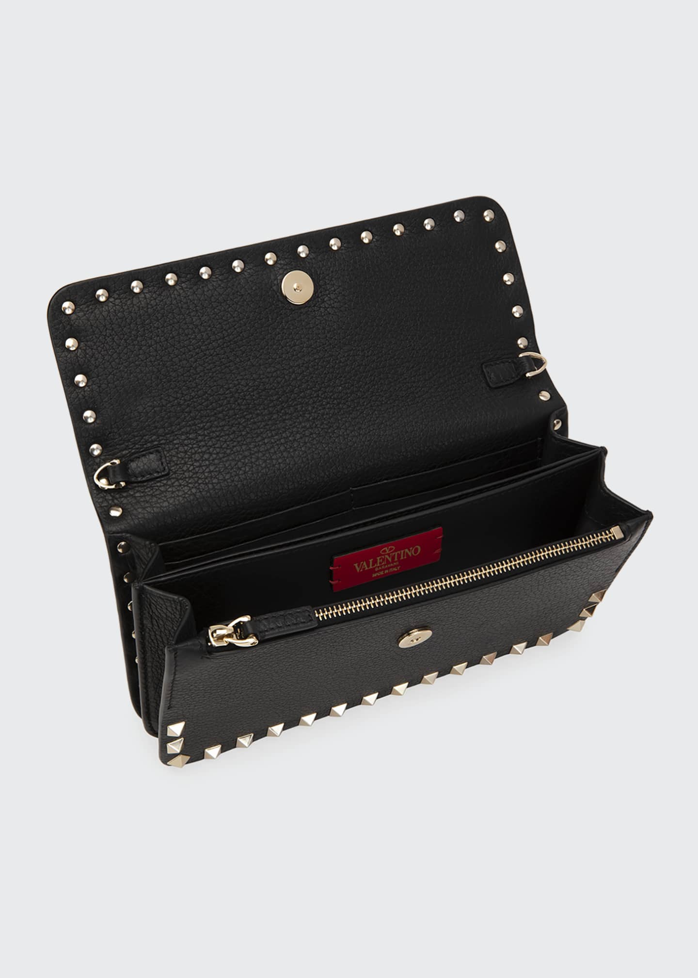 Valentino Garavani Rockstud Leather Wallet On A Chain Bergdorf Goodman