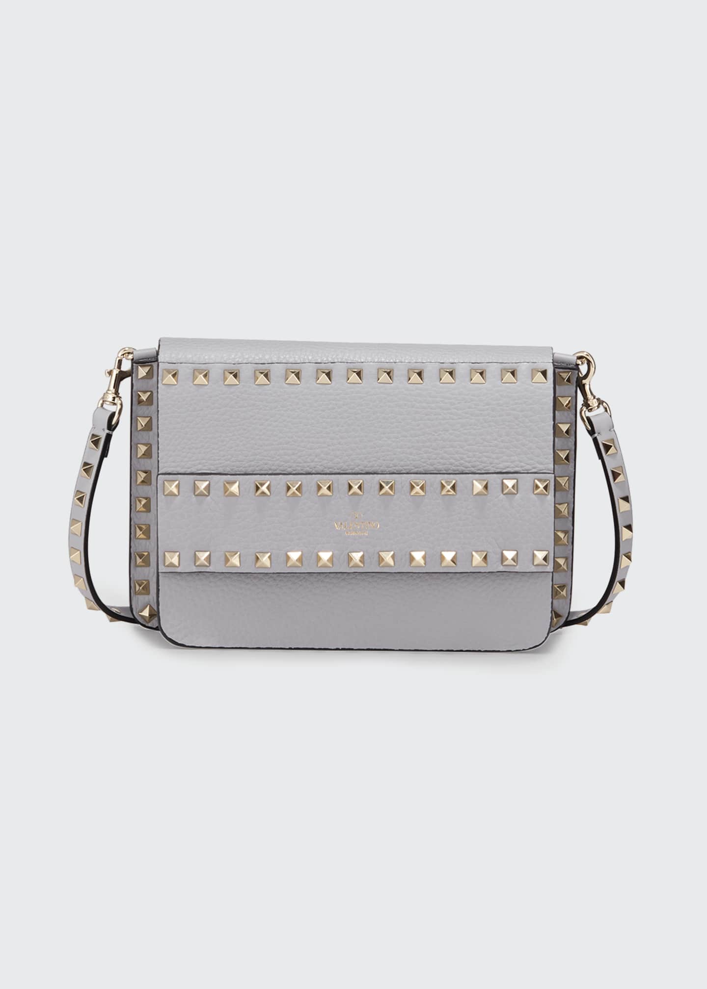 rockstud leather shoulder bag