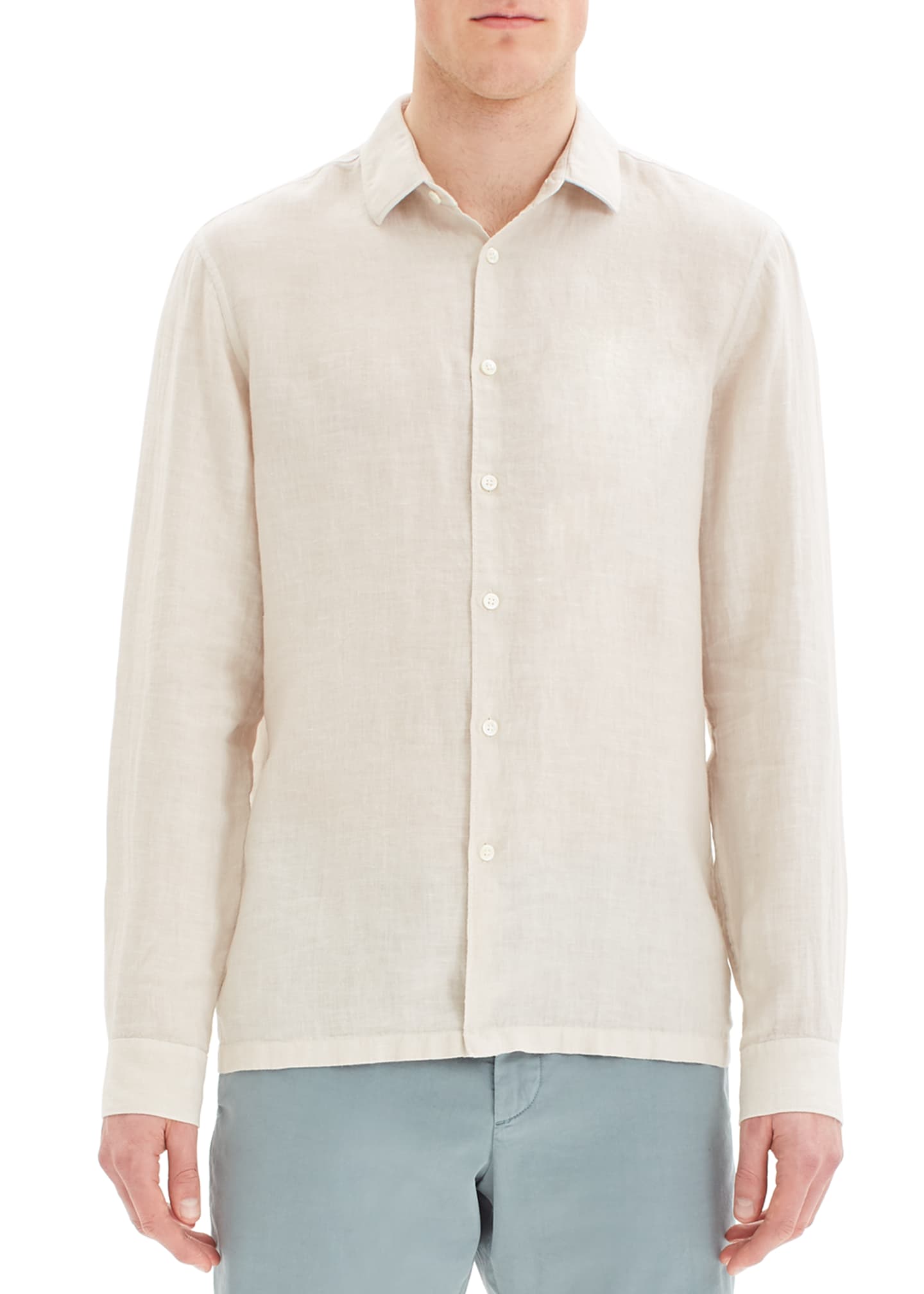 Theory Men S Murray Summer Linen Long Sleeve Sport Shirt
