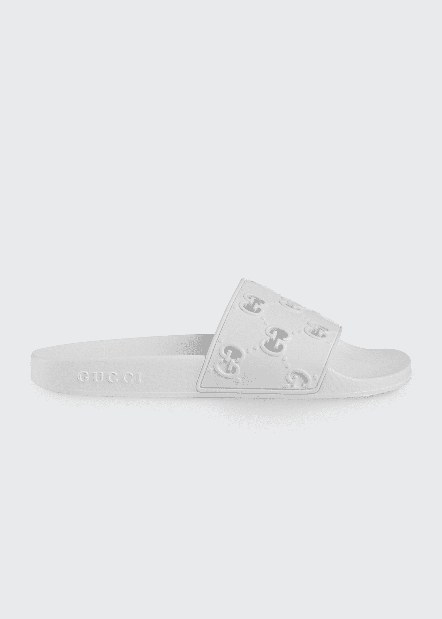 gucci pursuit slides white