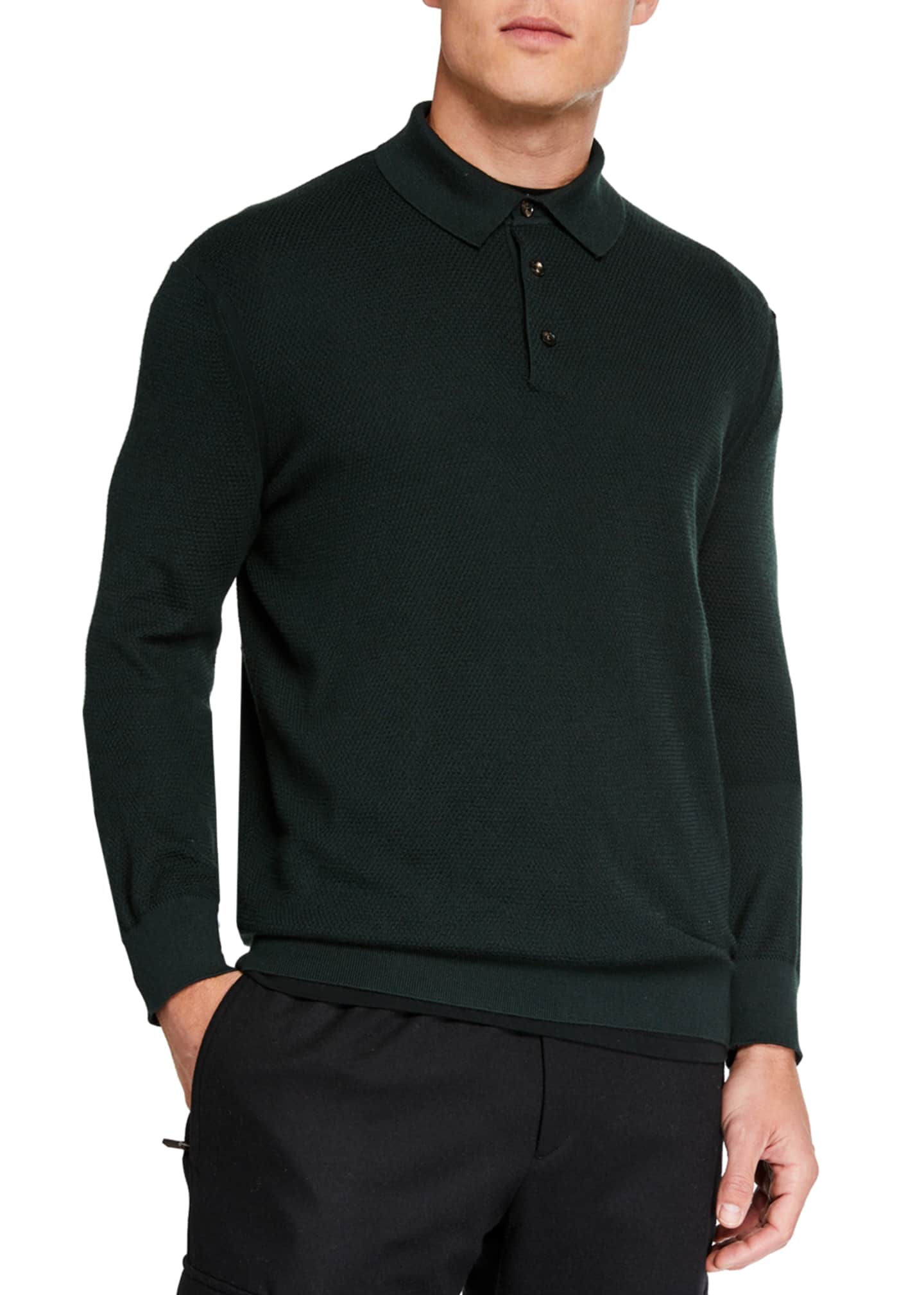 zegna long sleeve polo
