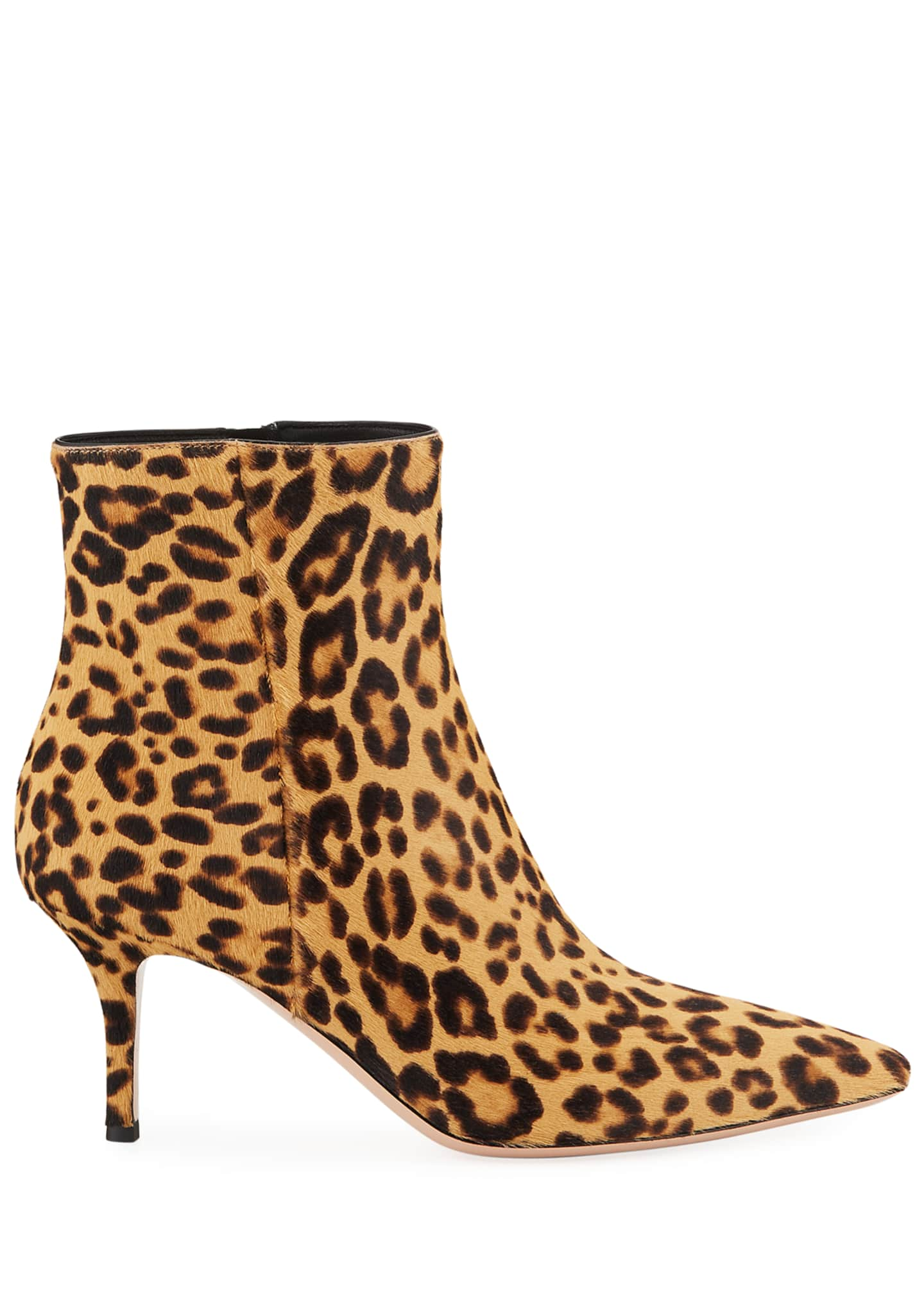 Gianvito Rossi Leopard-Print Calf Hair Booties - Bergdorf Goodman