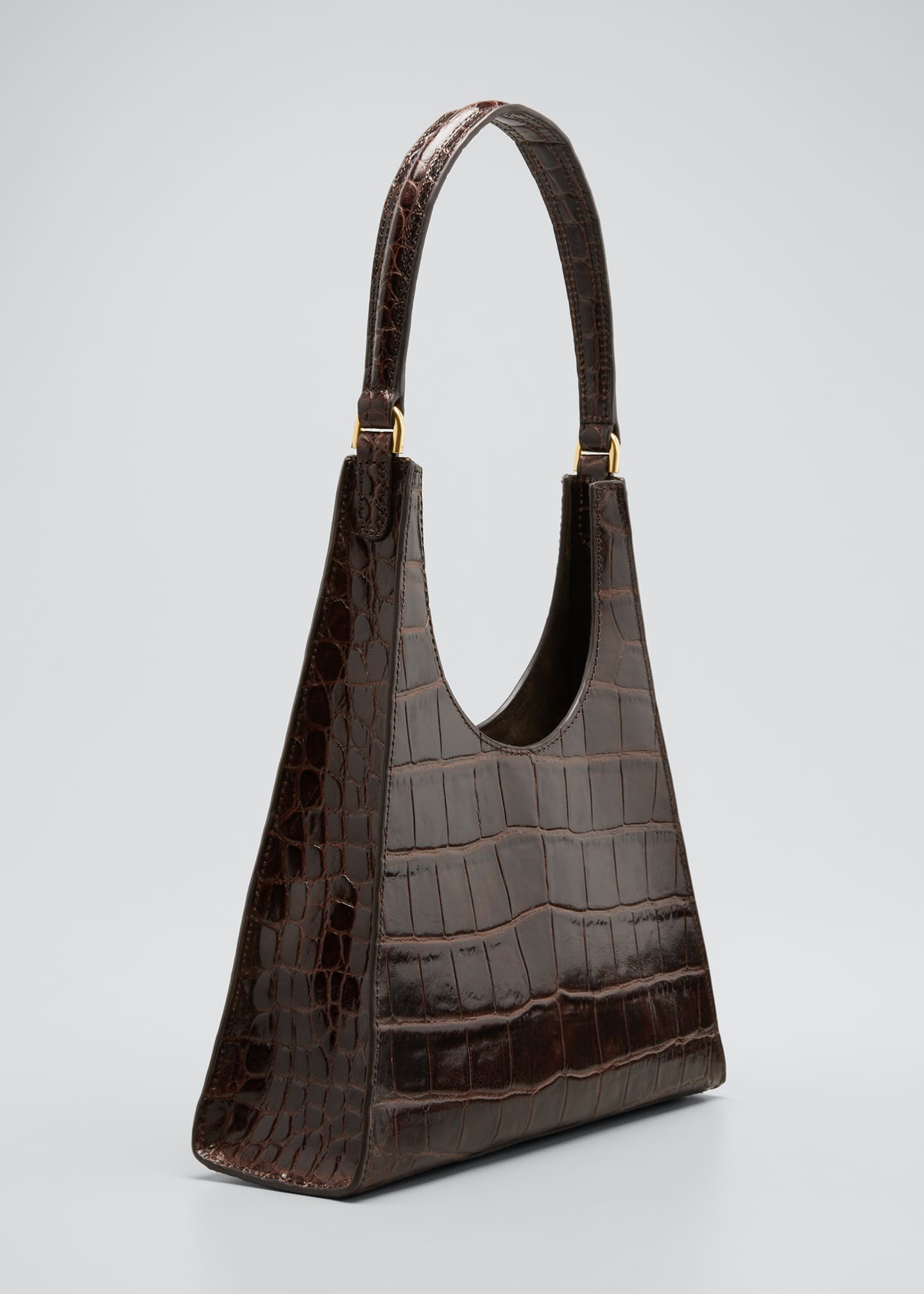 Staud Rey Croc-Embossed Hobo Bag - Bergdorf Goodman