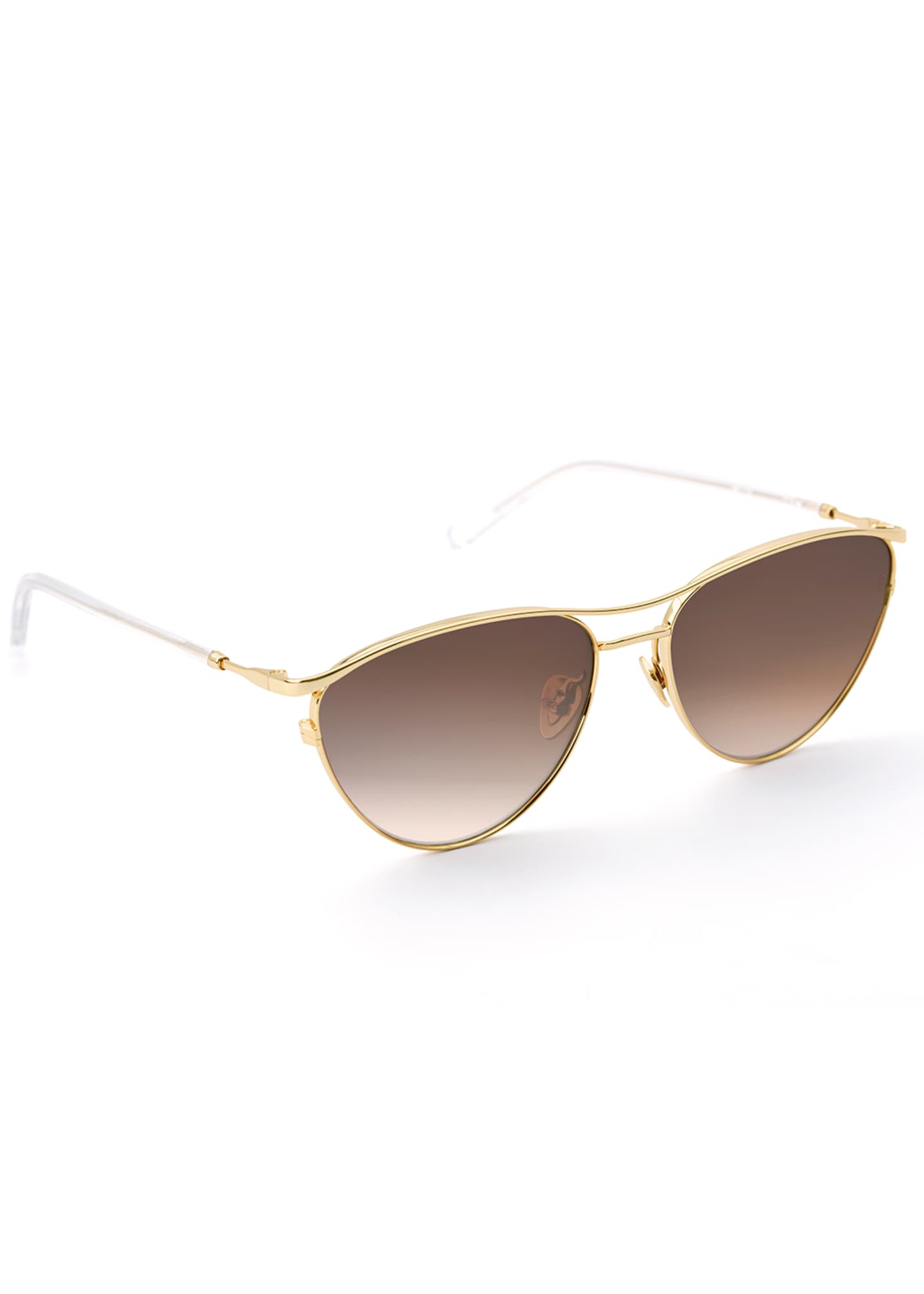 Krewe Cohn Titanium Clear Acetate Cat Eye Sunglasses Bergdorf