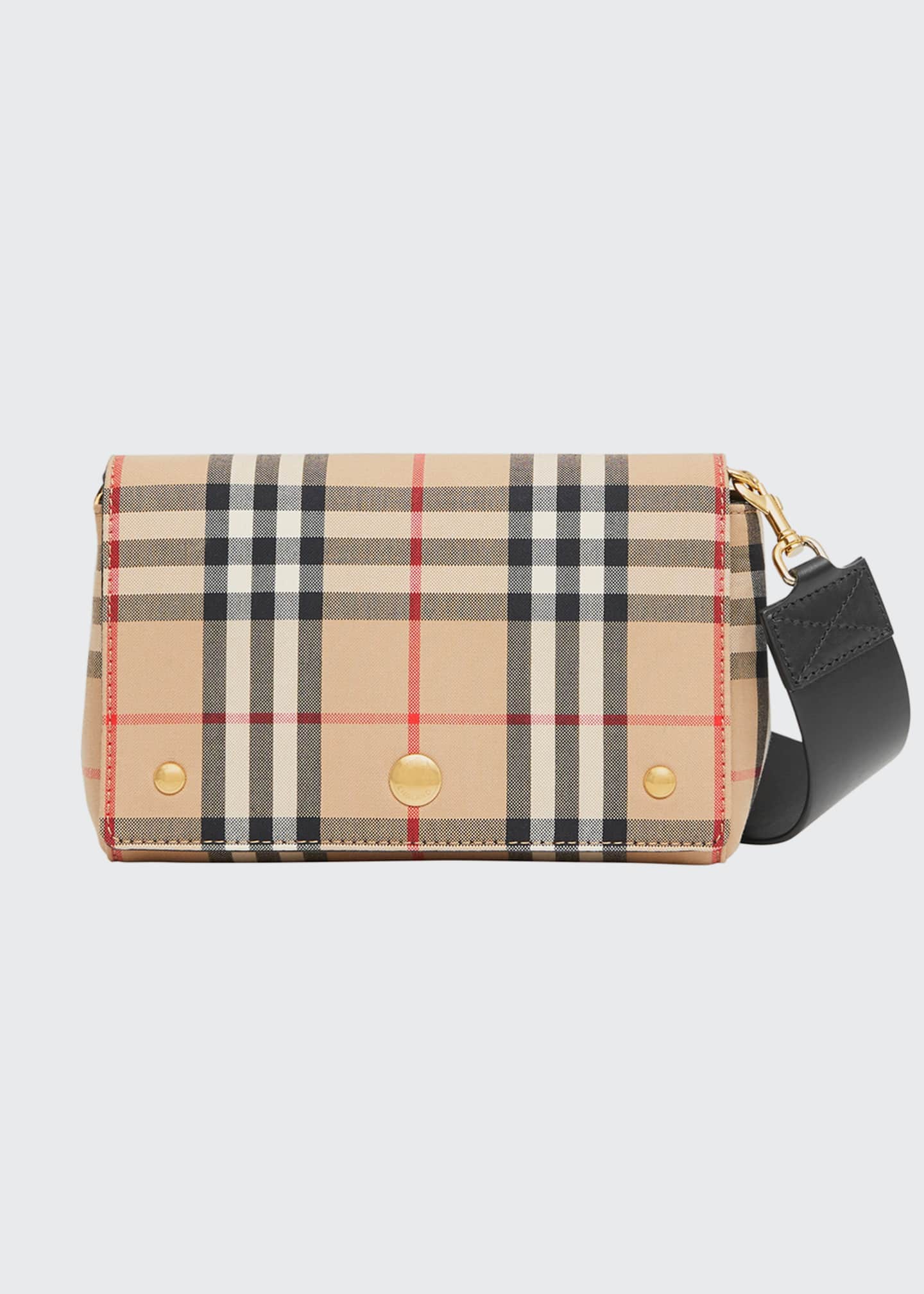 burberry mini leather and vintage check crossbody bag