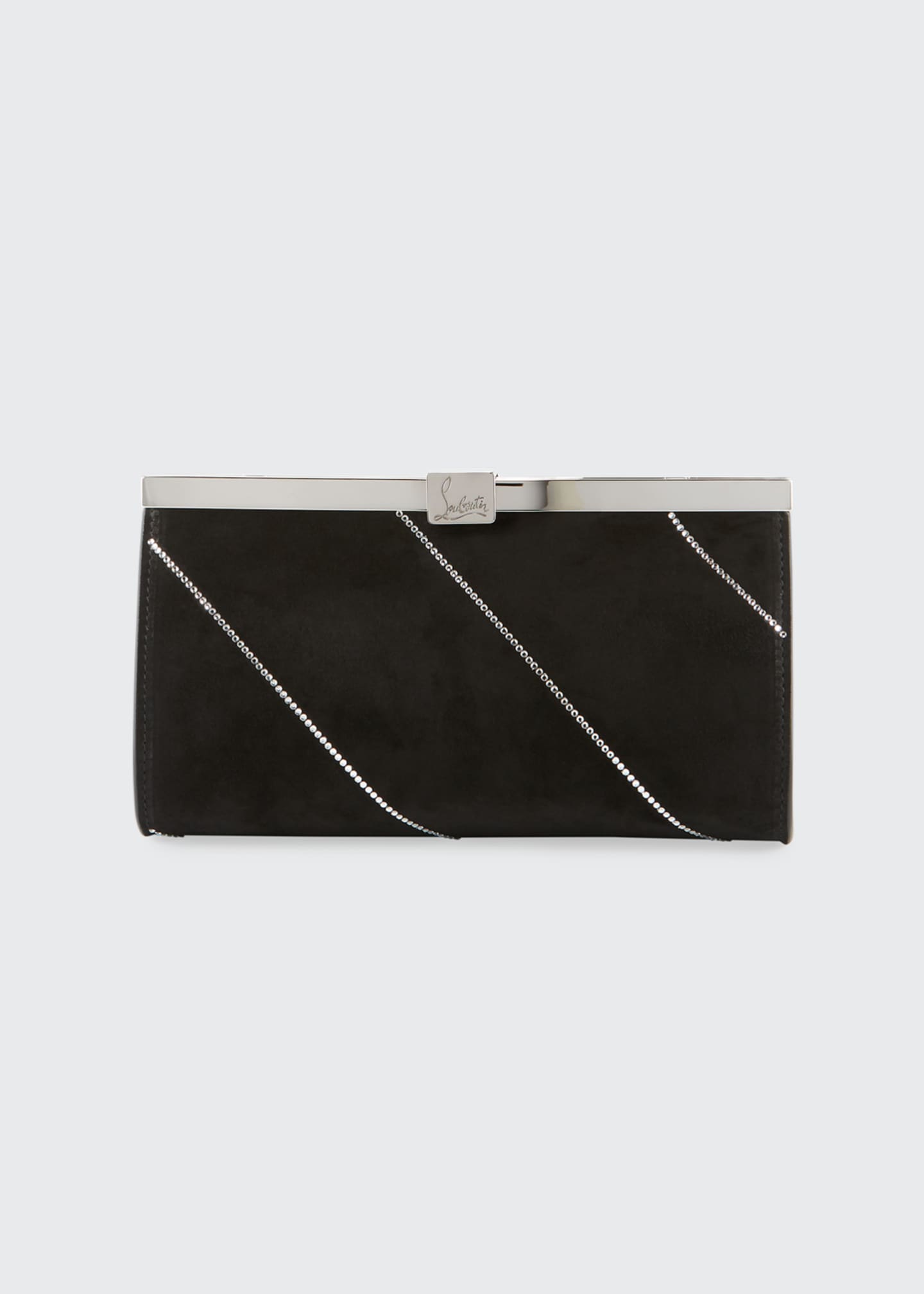 small black suede clutch bag