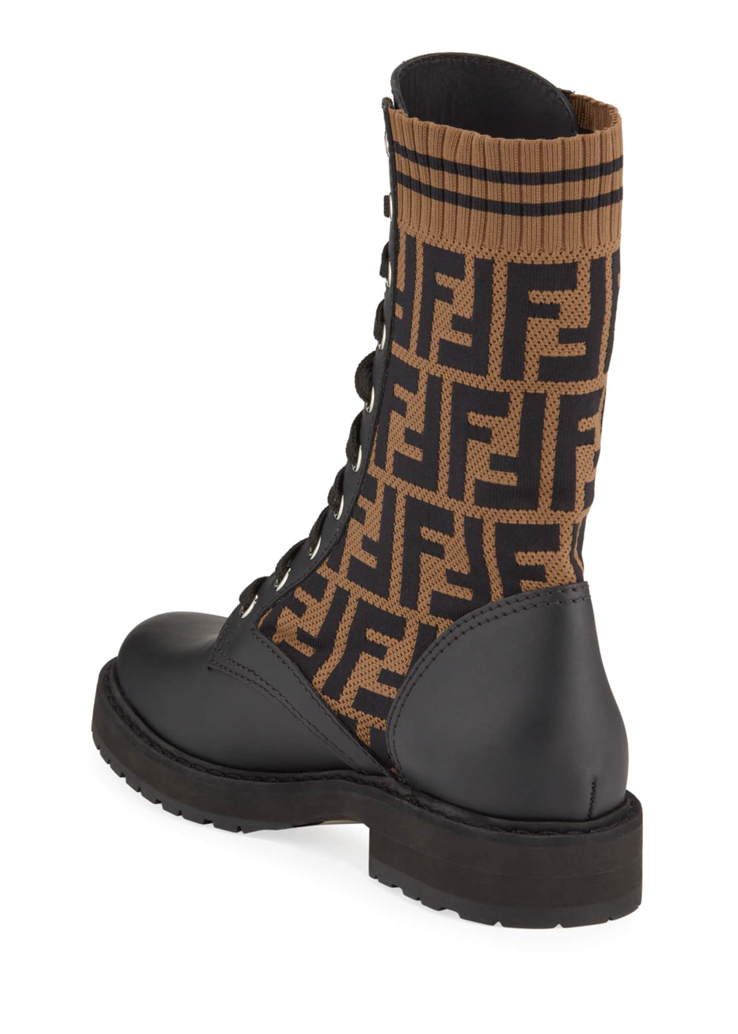 fendi floral combat boots