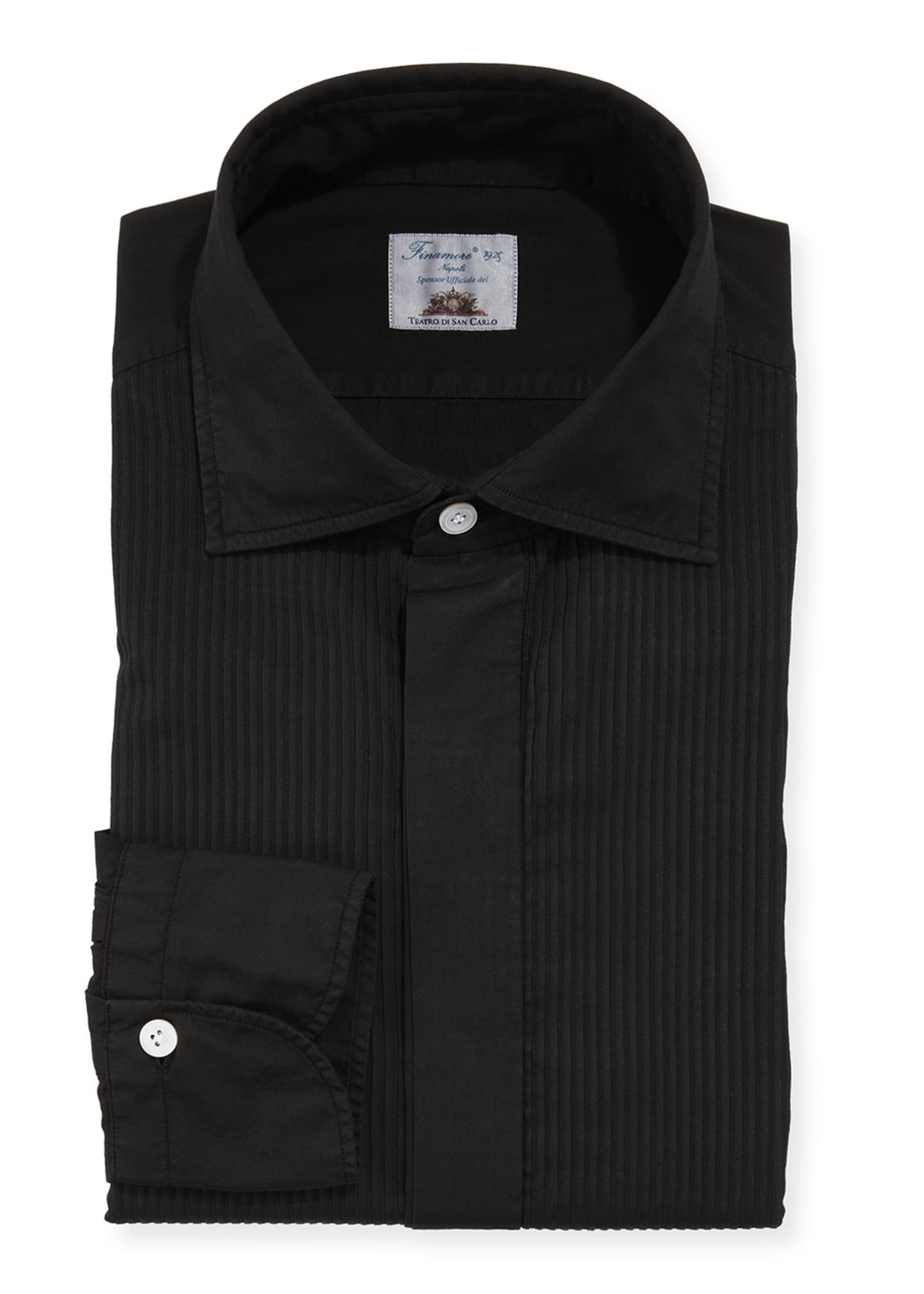 Finamore Men's Pleated Bib Tuxedo Shirt - Bergdorf Goodman