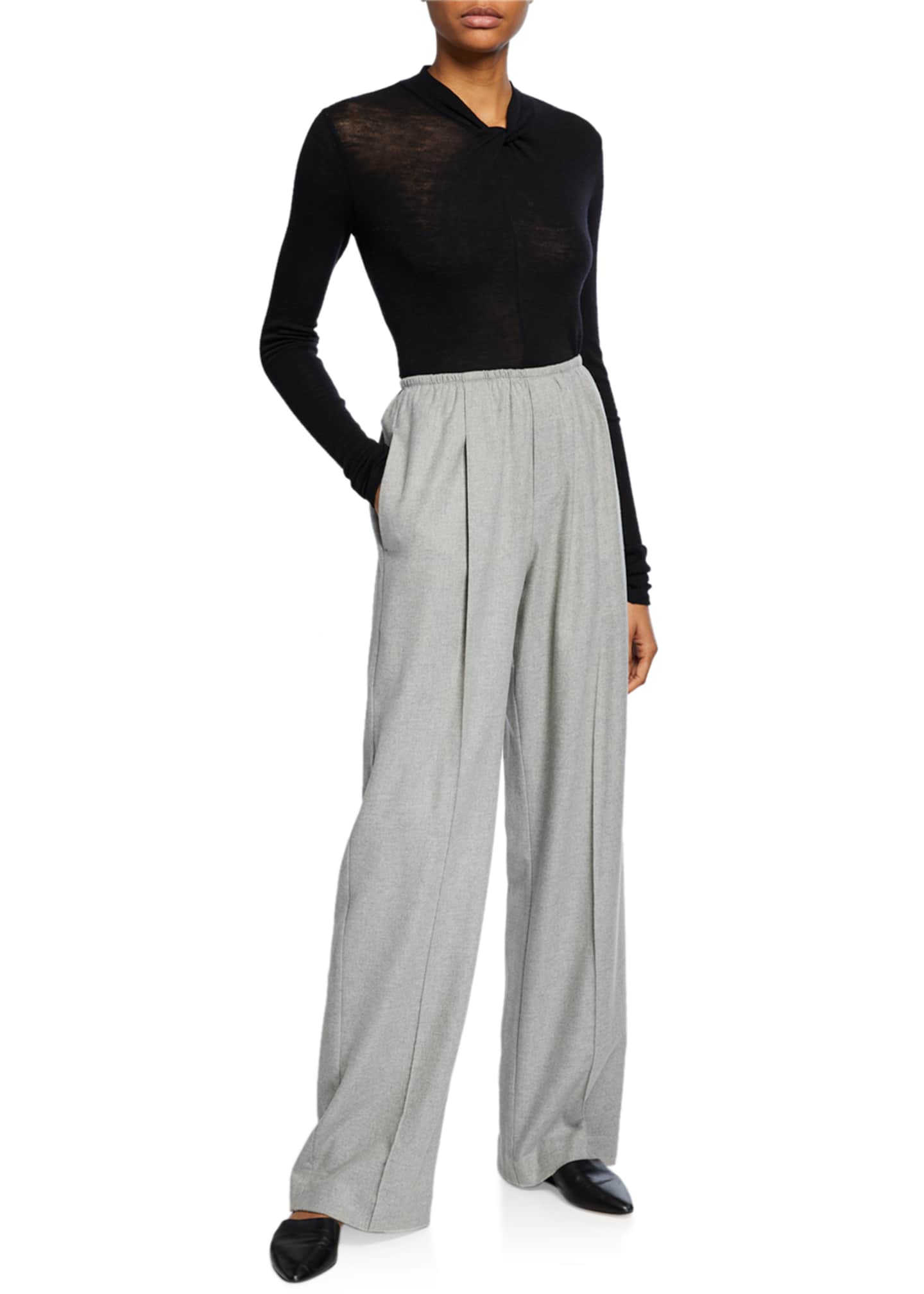 Vince Flannel WideLeg Pants Bergdorf Goodman