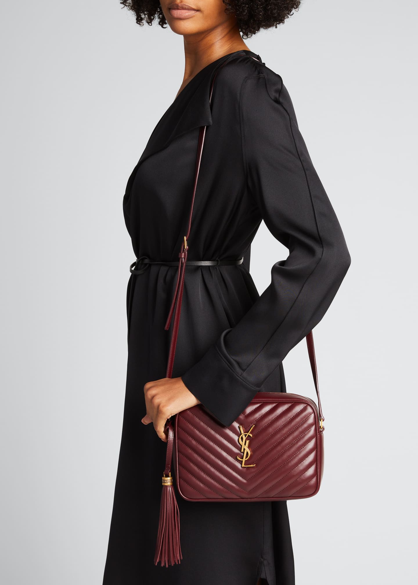 Saint Laurent Lou Medium Monogram YSL Calf Crossbody Bag Bergdorf Goodman