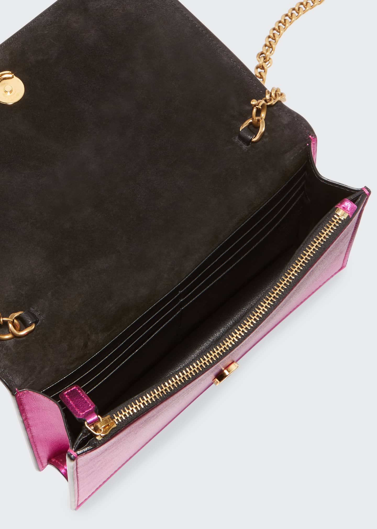 ysl metallic wallet