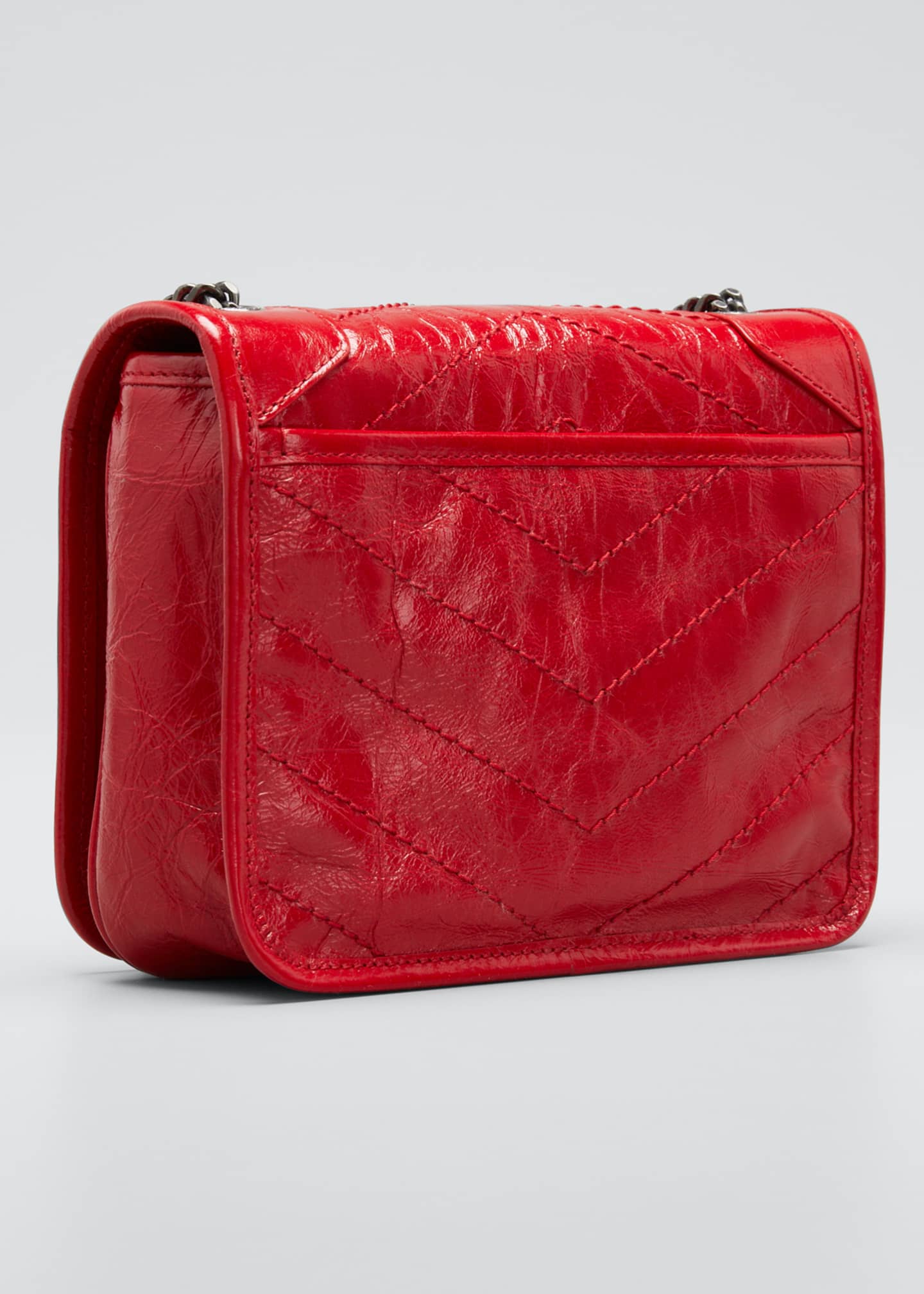 Saint Laurent Niki YSL Monogram Vintage Calfskin Wallet on Chain