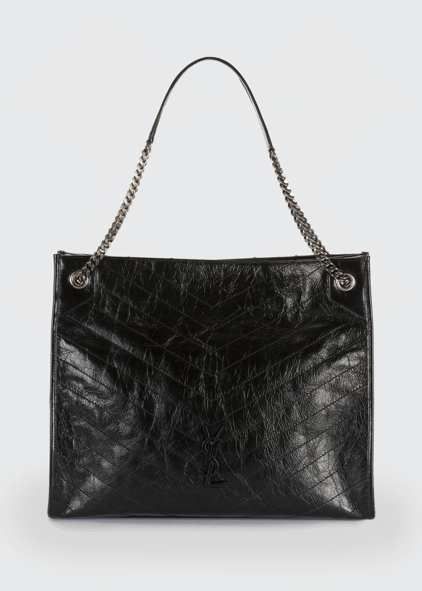 Saint Laurent Niki Large Crinkled Calf Shopper Tote Bag Bergdorf Goodman