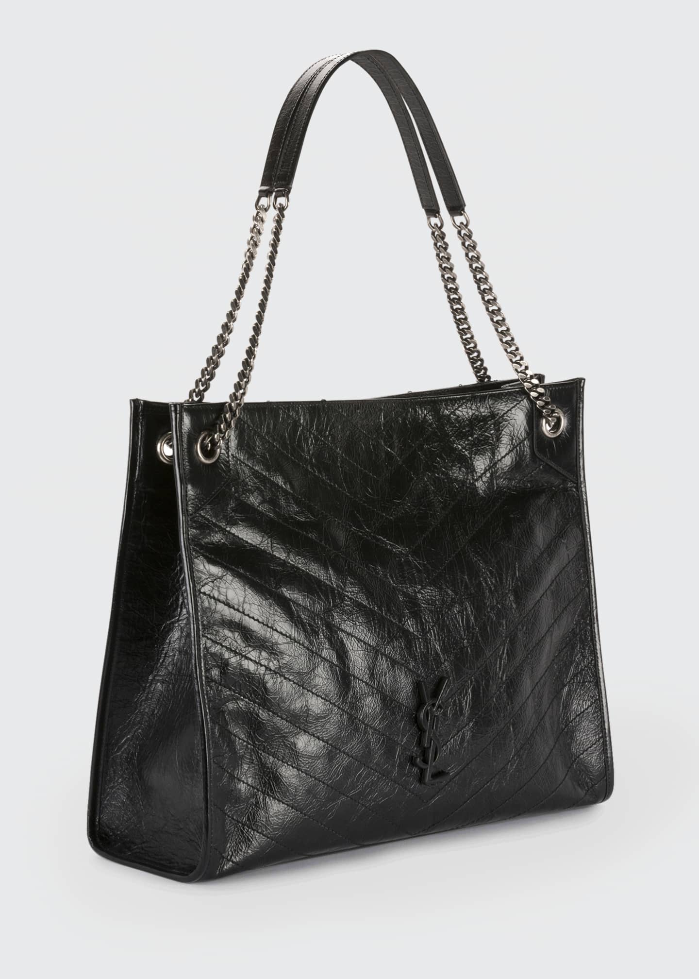 Saint Laurent Niki Large Crinkled Calf Shopper Tote Bag Bergdorf Goodman