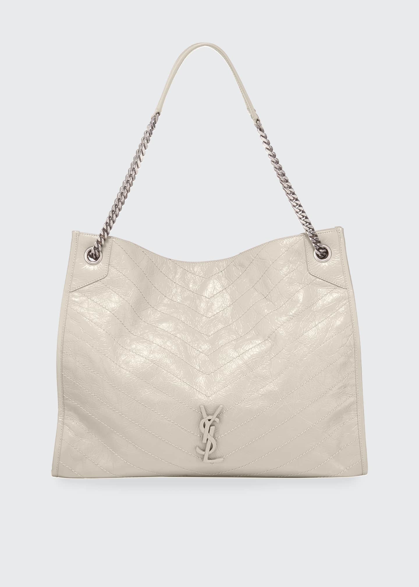 Saint Laurent Niki Large Crinkled Calf Shopper Tote Bag Bergdorf Goodman