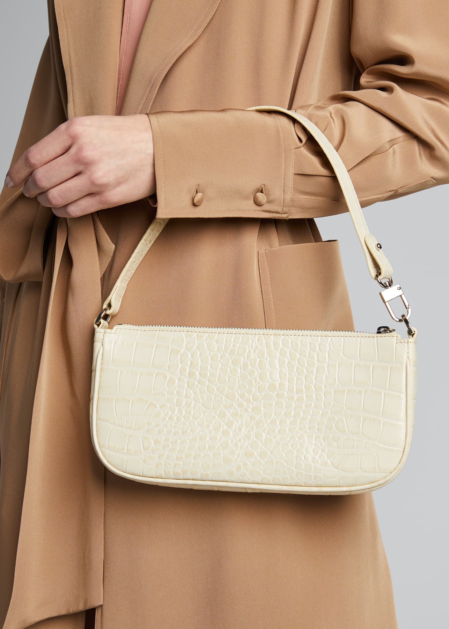 beige croc bag
